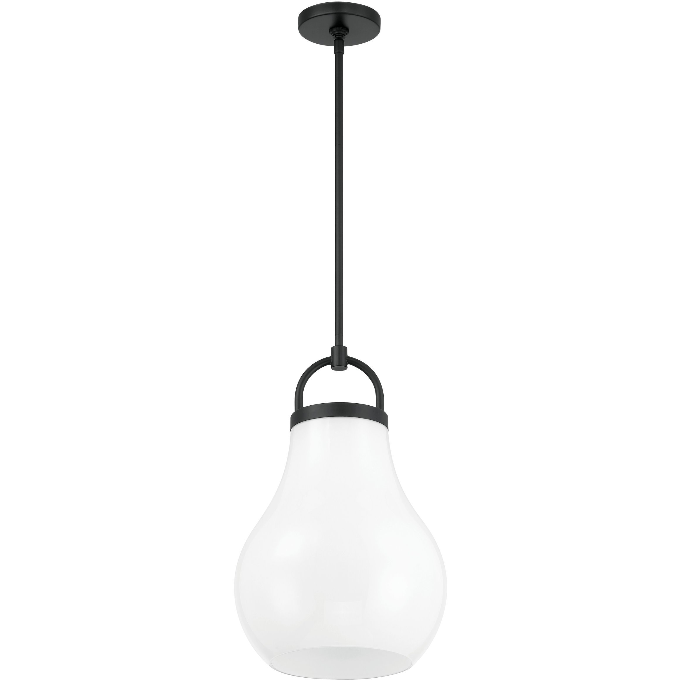 Mansfield 1 Light 12 inch Matte Black Pendant Ceiling Light