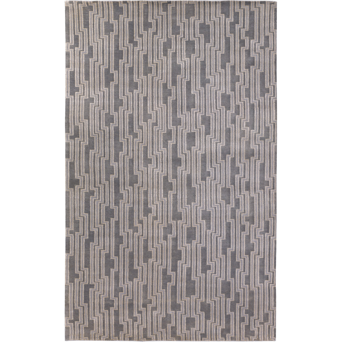 Luminous 36 X 24 inch Gray and Gray Area Rug, Wool