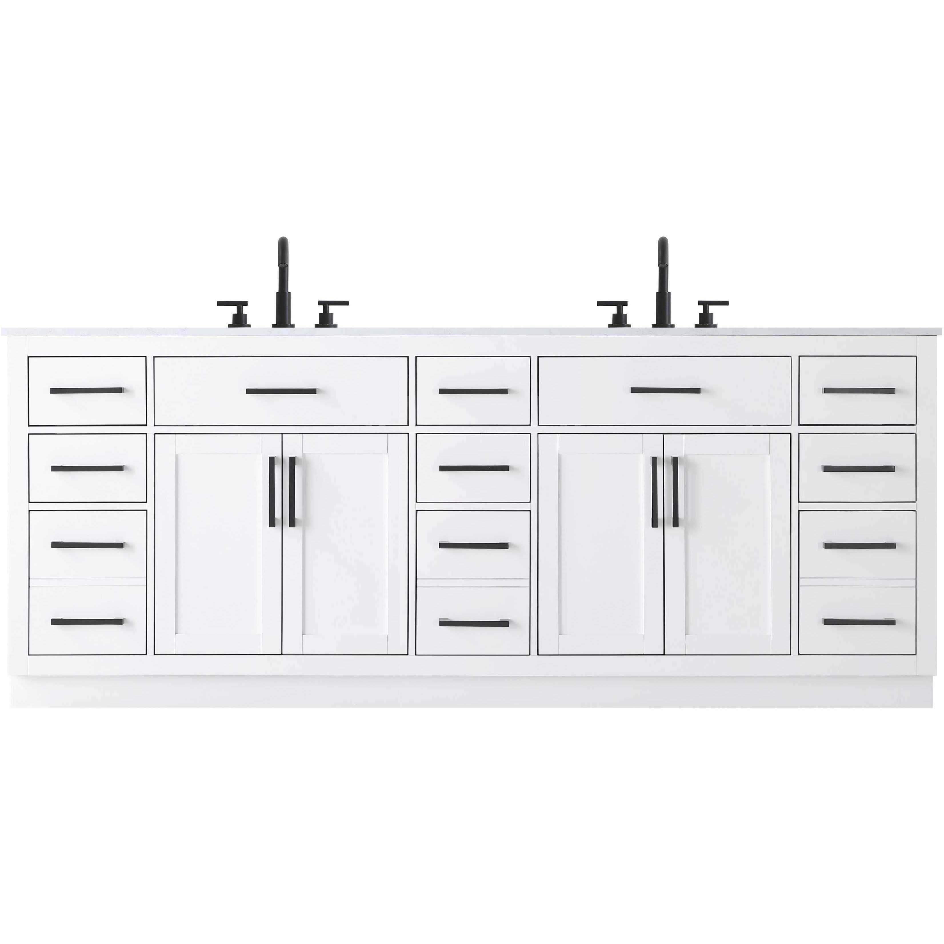 Alden 84 X 35 inch White Bathroom Vanity Cabinet