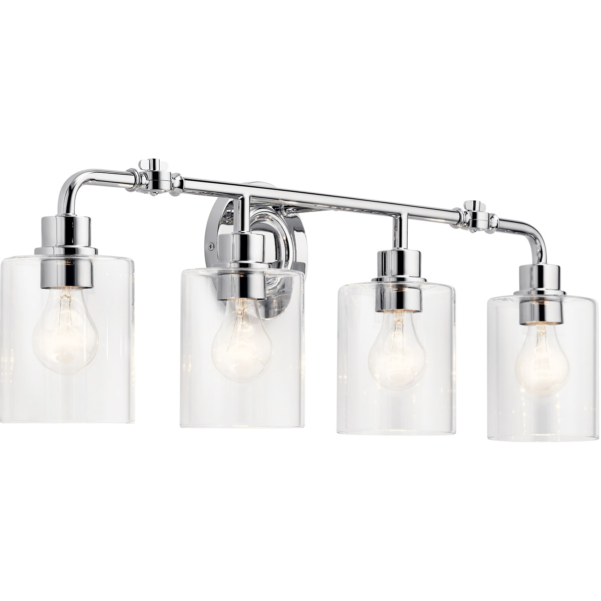 Gunnison 4 Light 34 inch Chrome Wall Mt Bath 4 Arm Wall Light