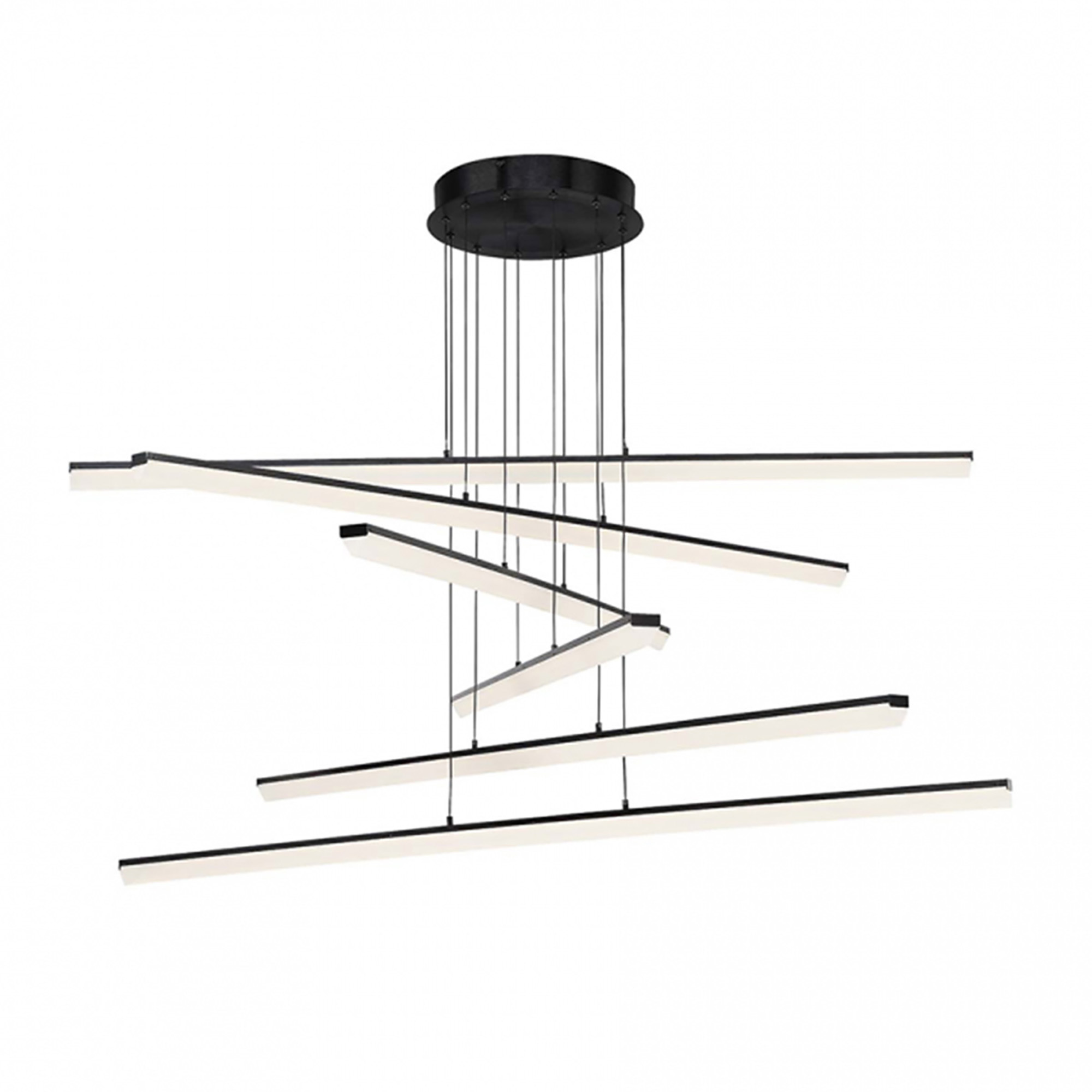 Stack LED 48 inch Black Pendant Ceiling Light, dweLED