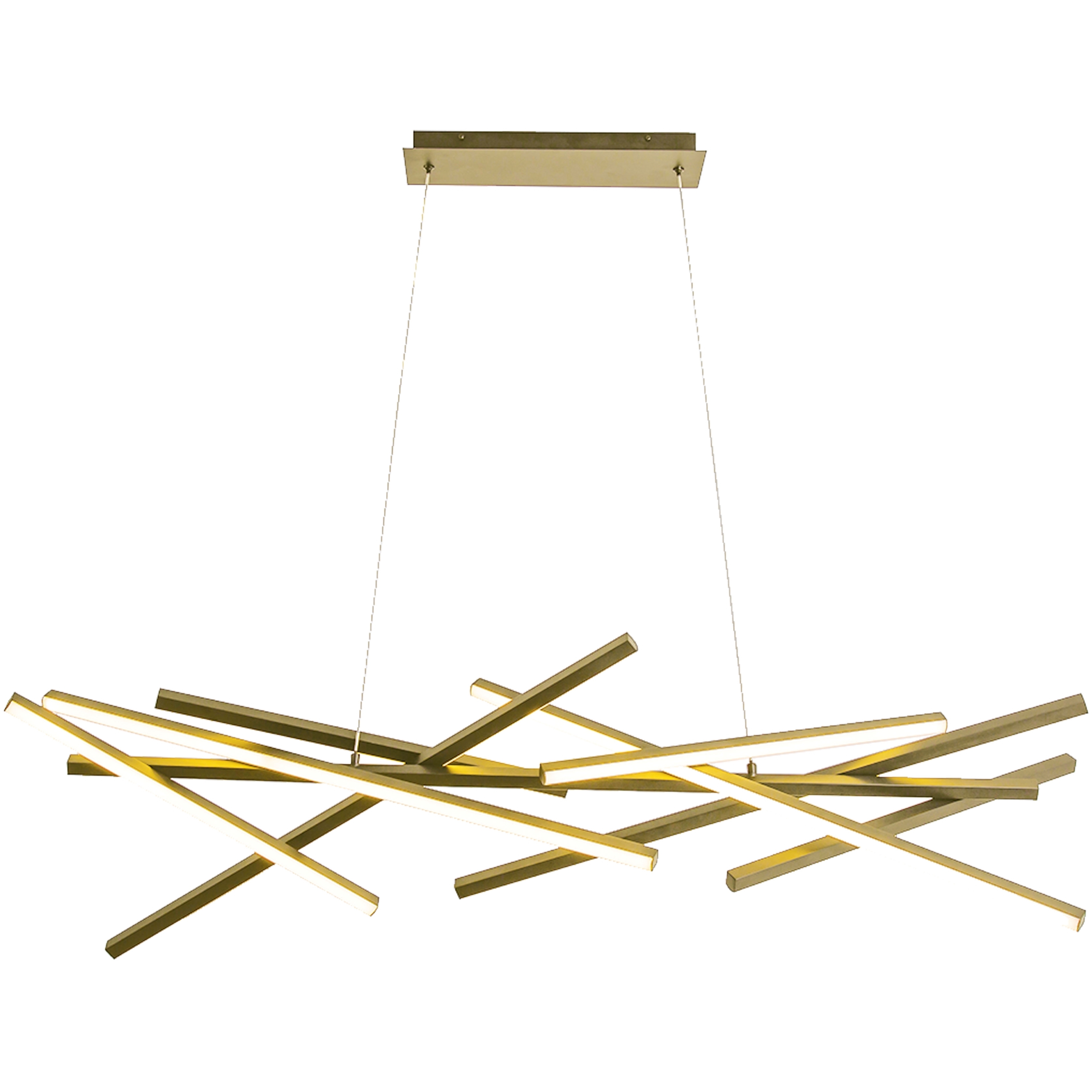 Carly LED 55 inch Aged Brass Chandelier Ceiling Light