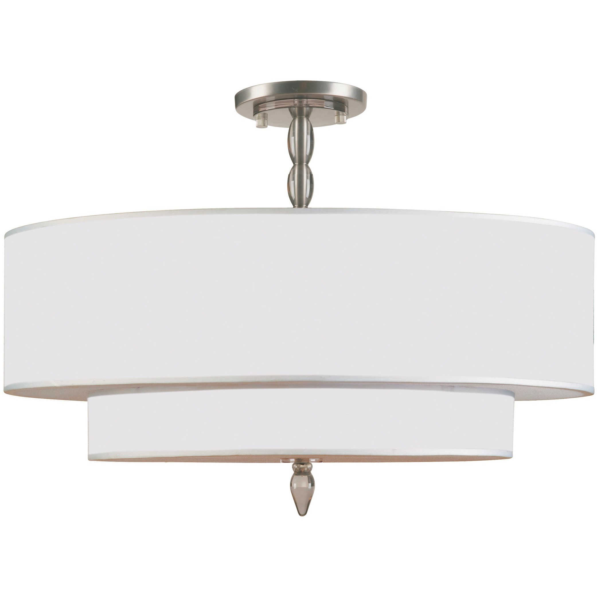 Luxo 5 Light 26 inch Satin Nickel Semi Flush Ceiling Light