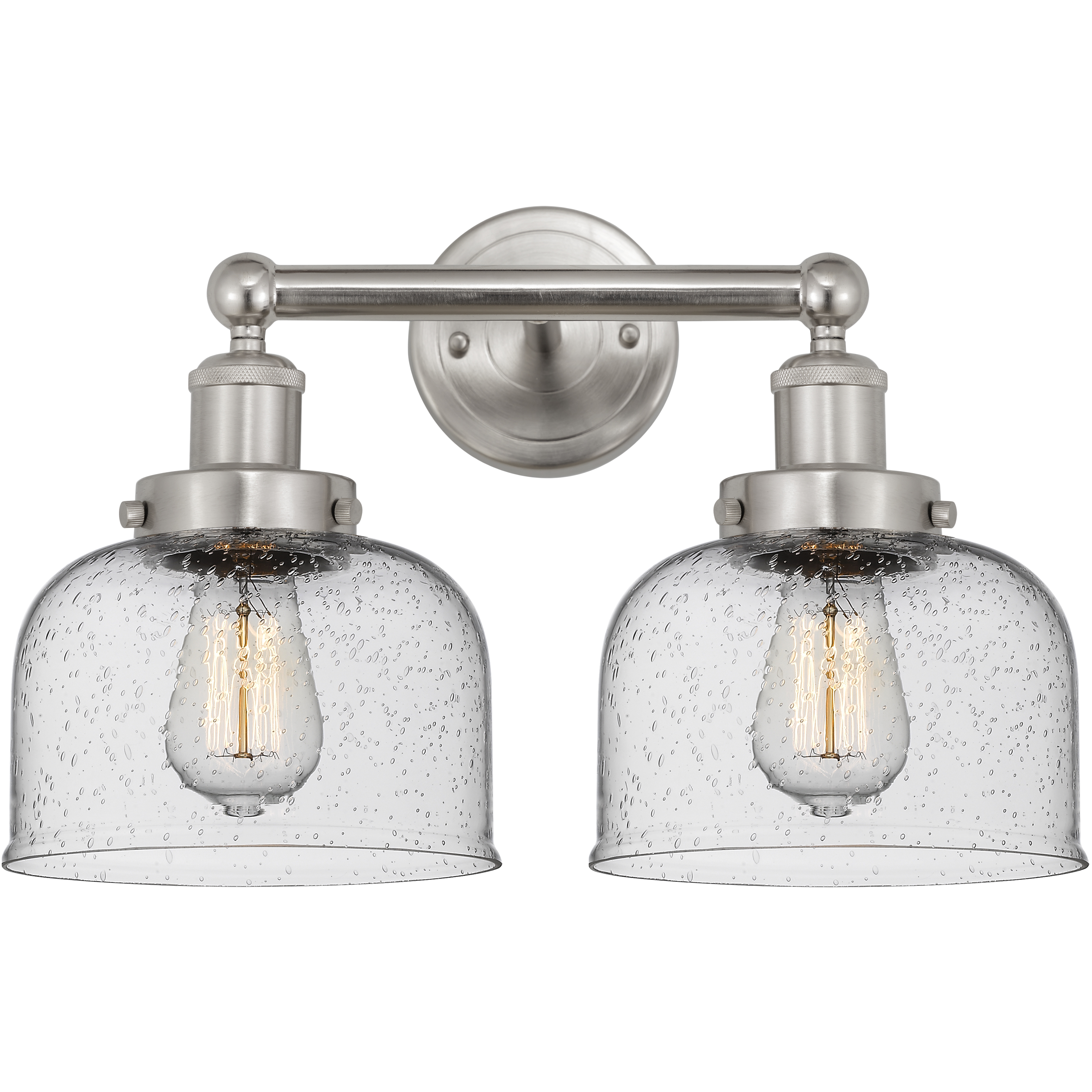 Bell 2 Light 15.5 inch Brushed Satin Nickel Bath Vanity Light Wall Light