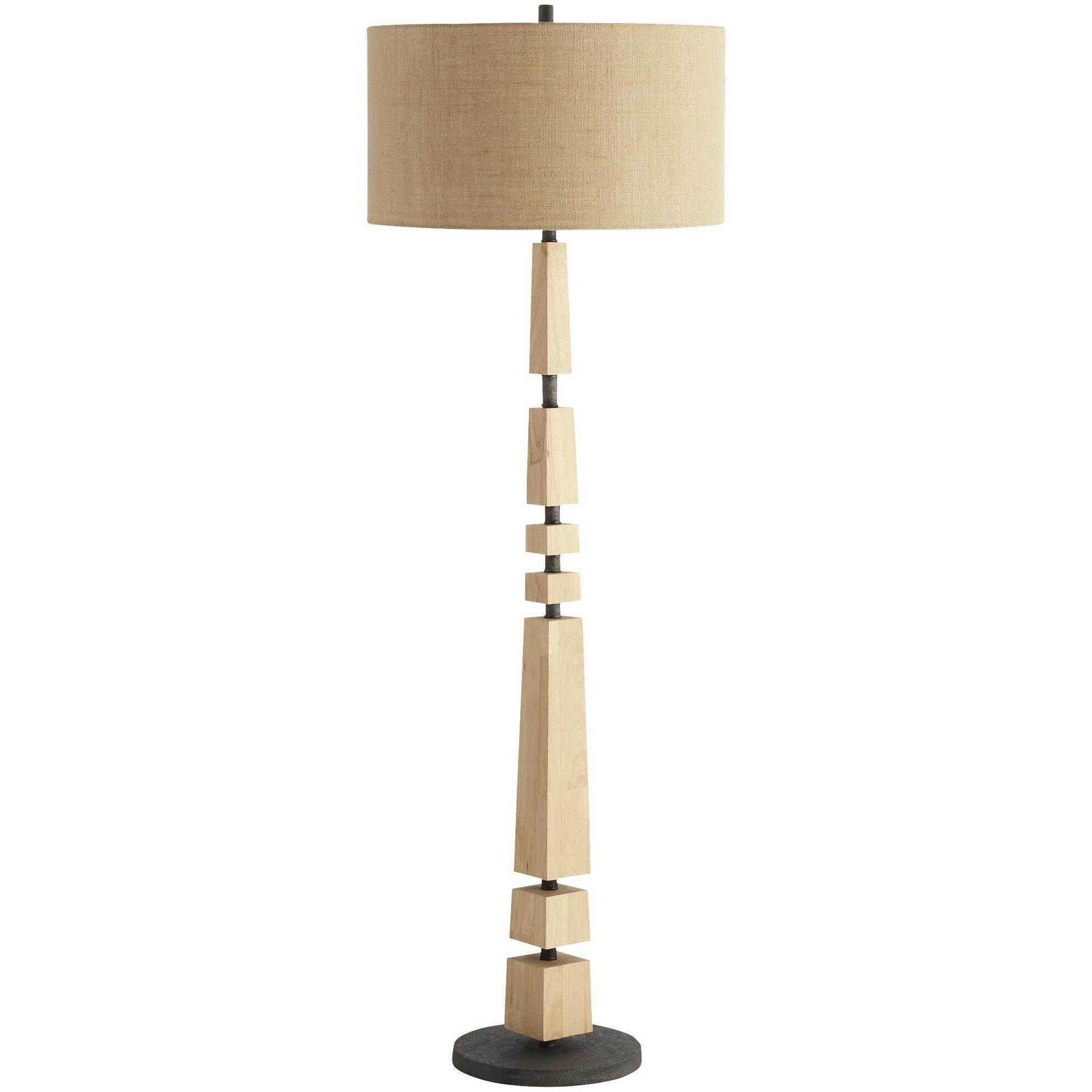 Adonis 66 inch 100 watt Tan and Black Floor Lamp Portable Light