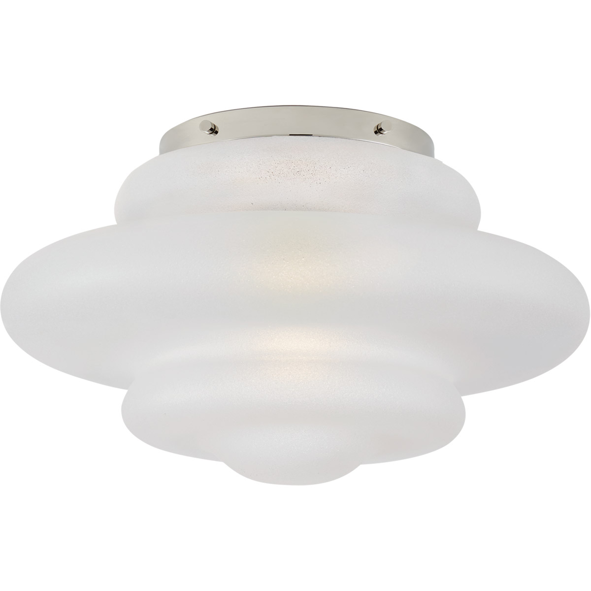 Kelly Wearstler Tableau 1 Light 15 inch Polished Nickel Flush Mount Ceiling Light in Volcanic Glass, Medium
