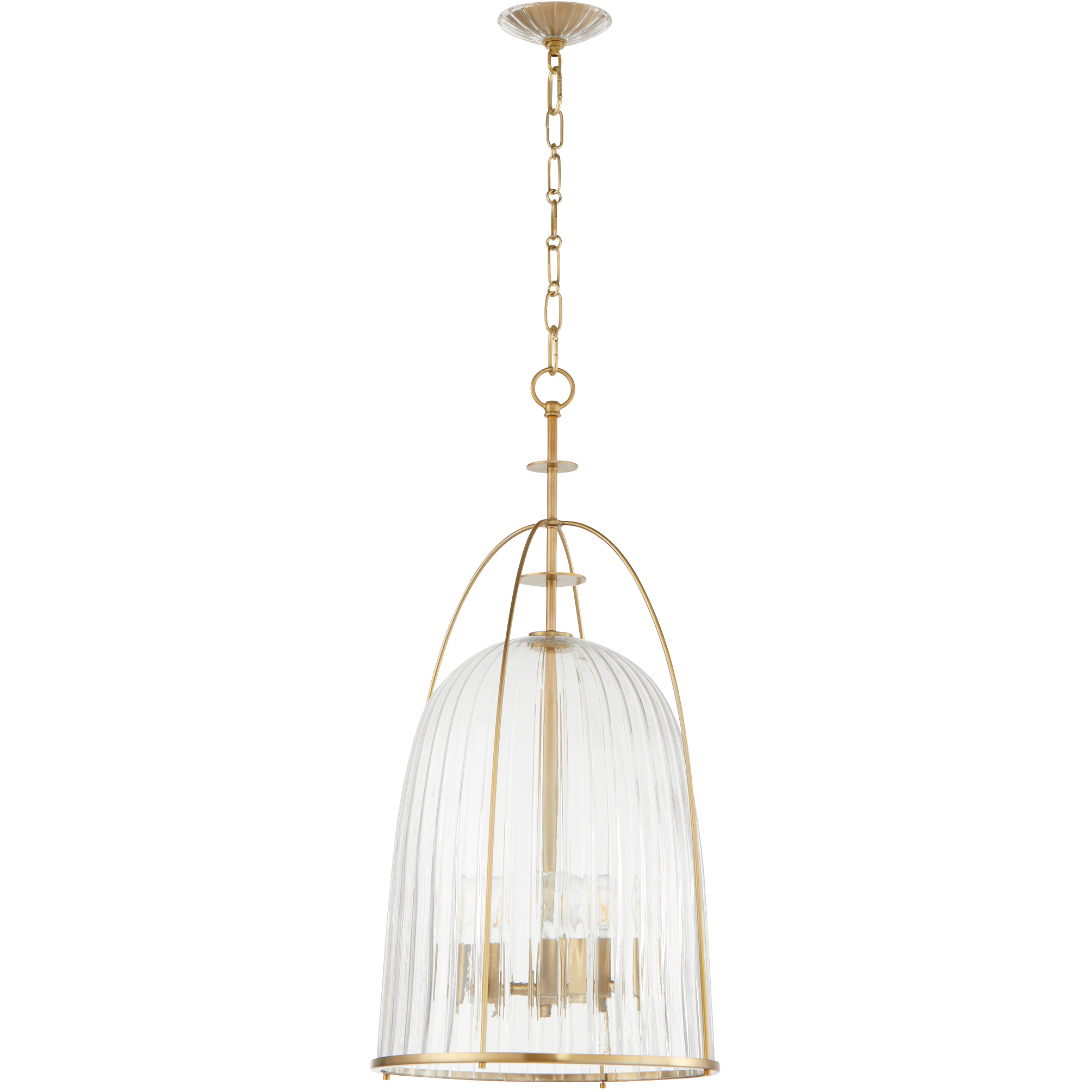 Alice 3 Light 15.5 inch Aged Brass Pendant Ceiling Light