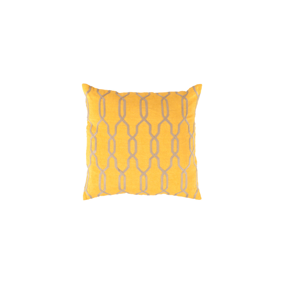 Gates 18 X 18 inch Saffron and Beige Throw Pillow