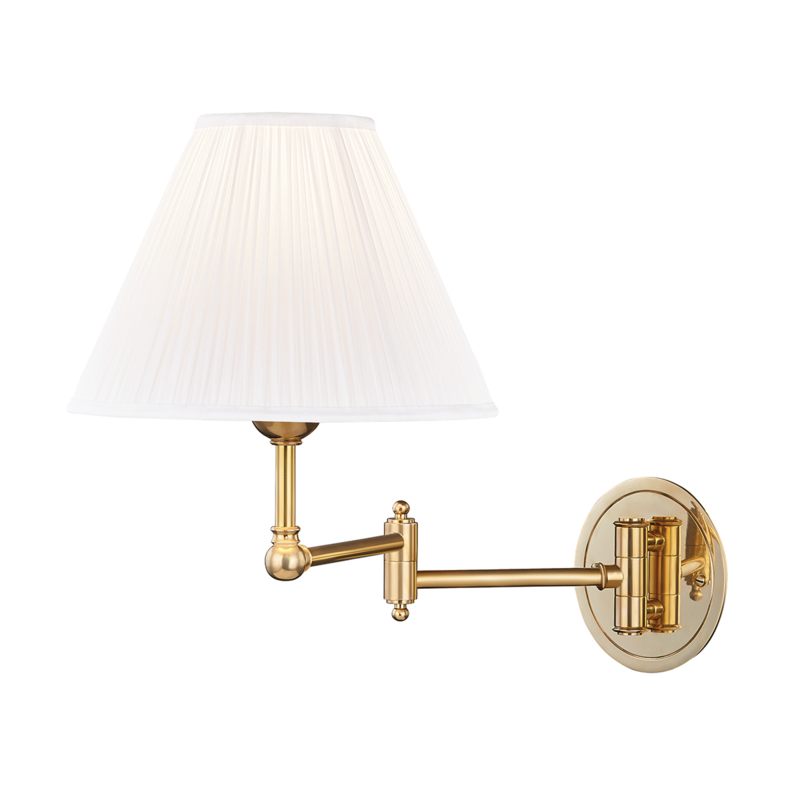 Signature No.1 19.75 inch 60 watt Aged Brass Swing-Arm Wall Sconce Wall Light