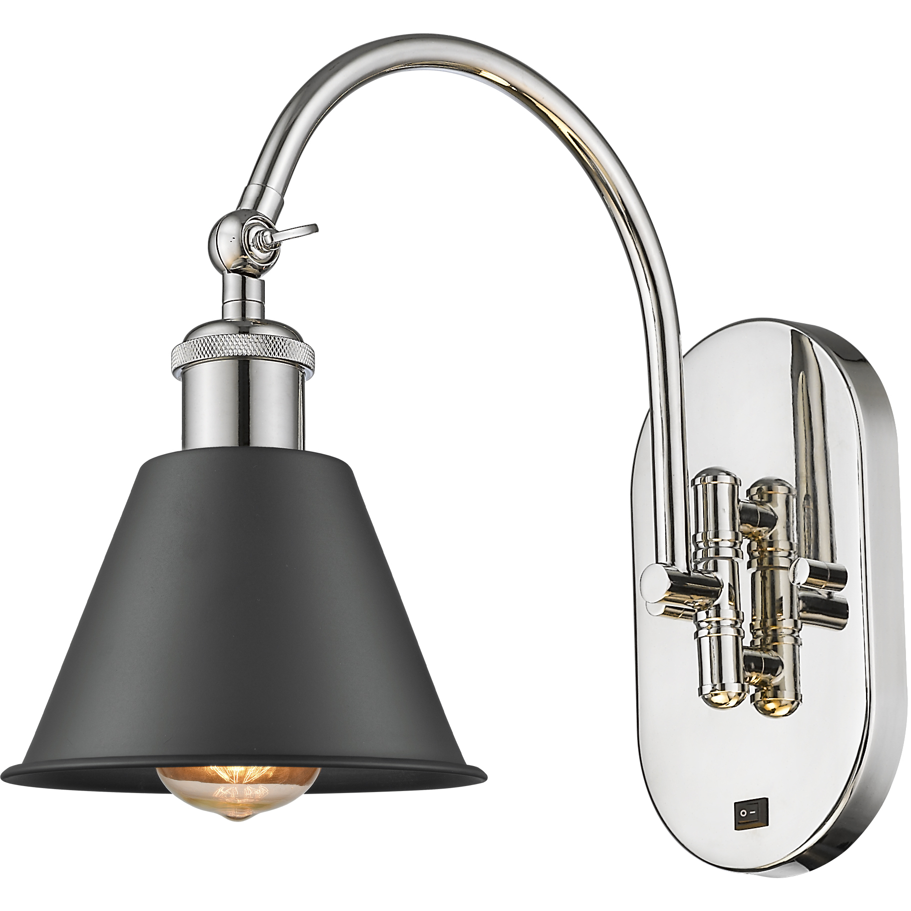 Ballston Smithfield 1 Light 7 inch Polished Nickel Sconce Wall Light