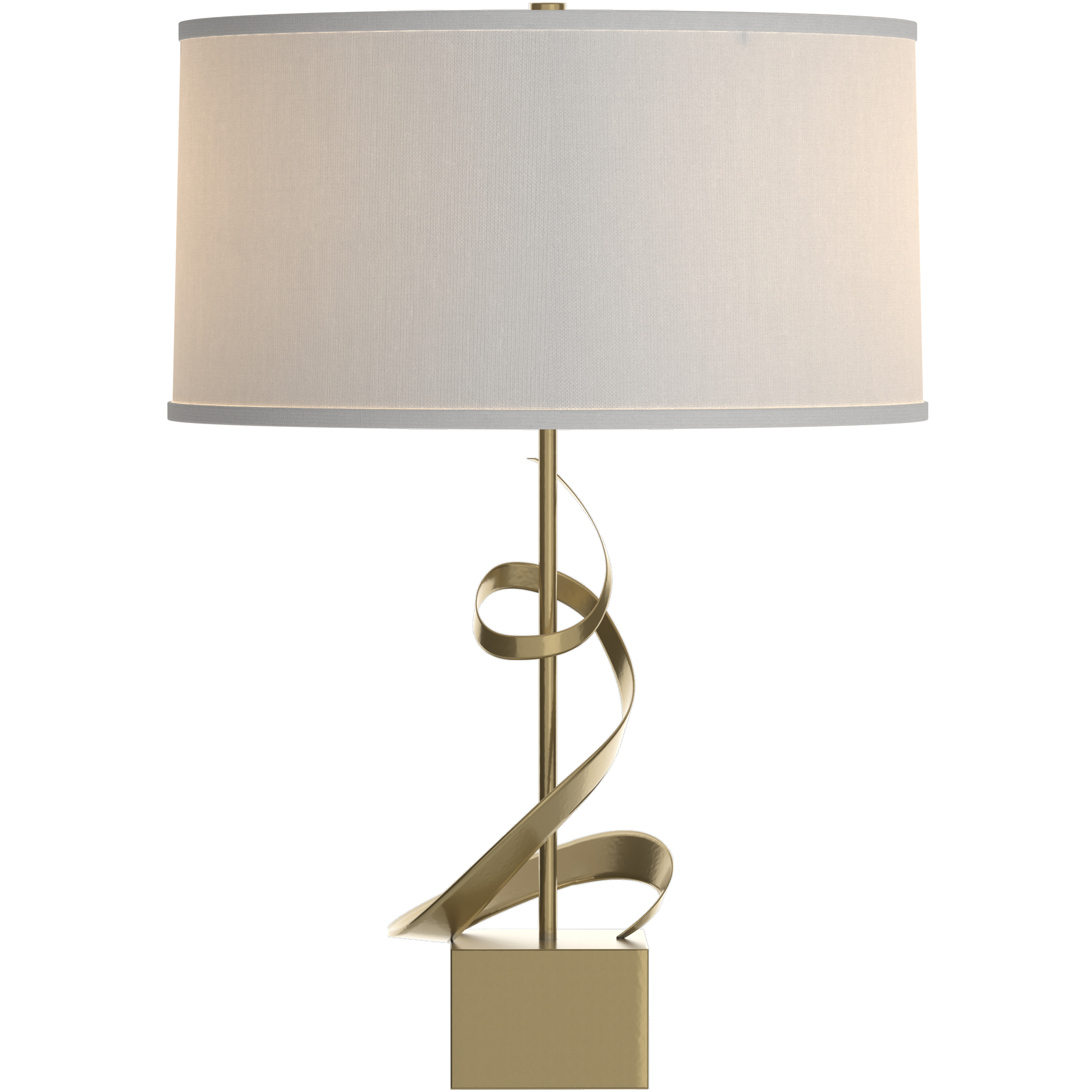 Gallery Spiral 22.9 inch 150 watt Modern Brass Table Lamp Portable Light in Natural Anna