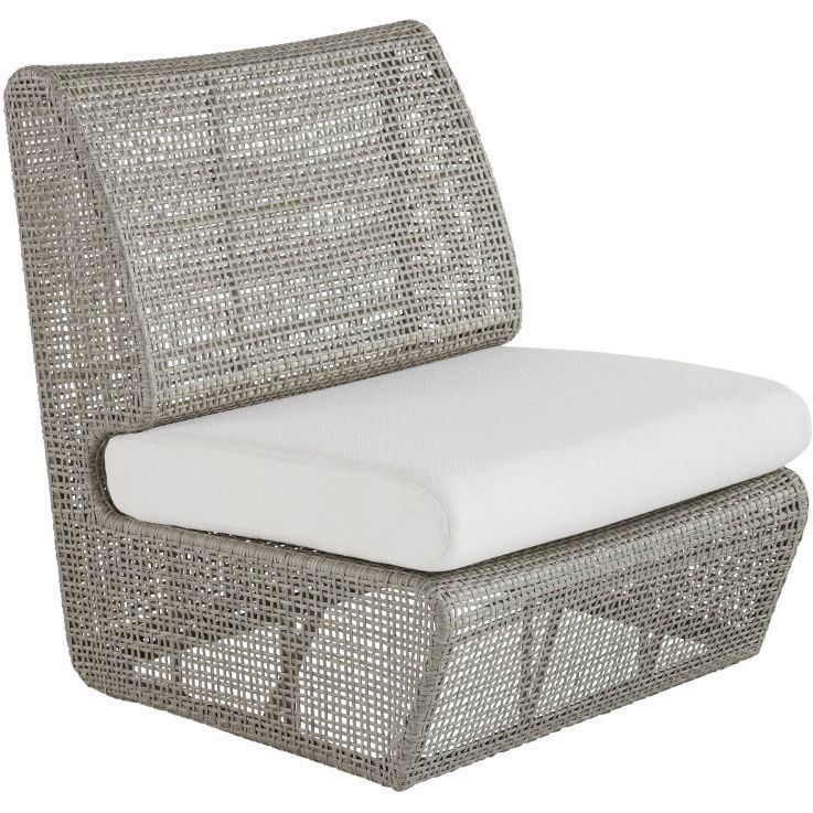 Dupont Pearl and Weathered Gray Outdoor Chair