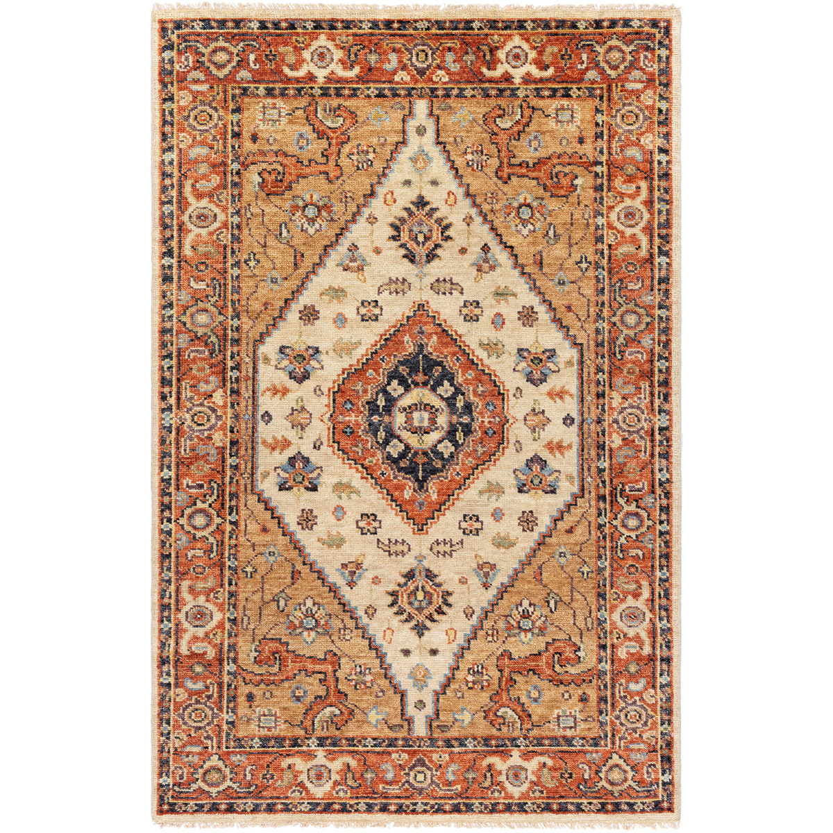 Biscayne 156 X 108 inch Aqua/Navy/Tan/Burnt Orange/Cream Rugs