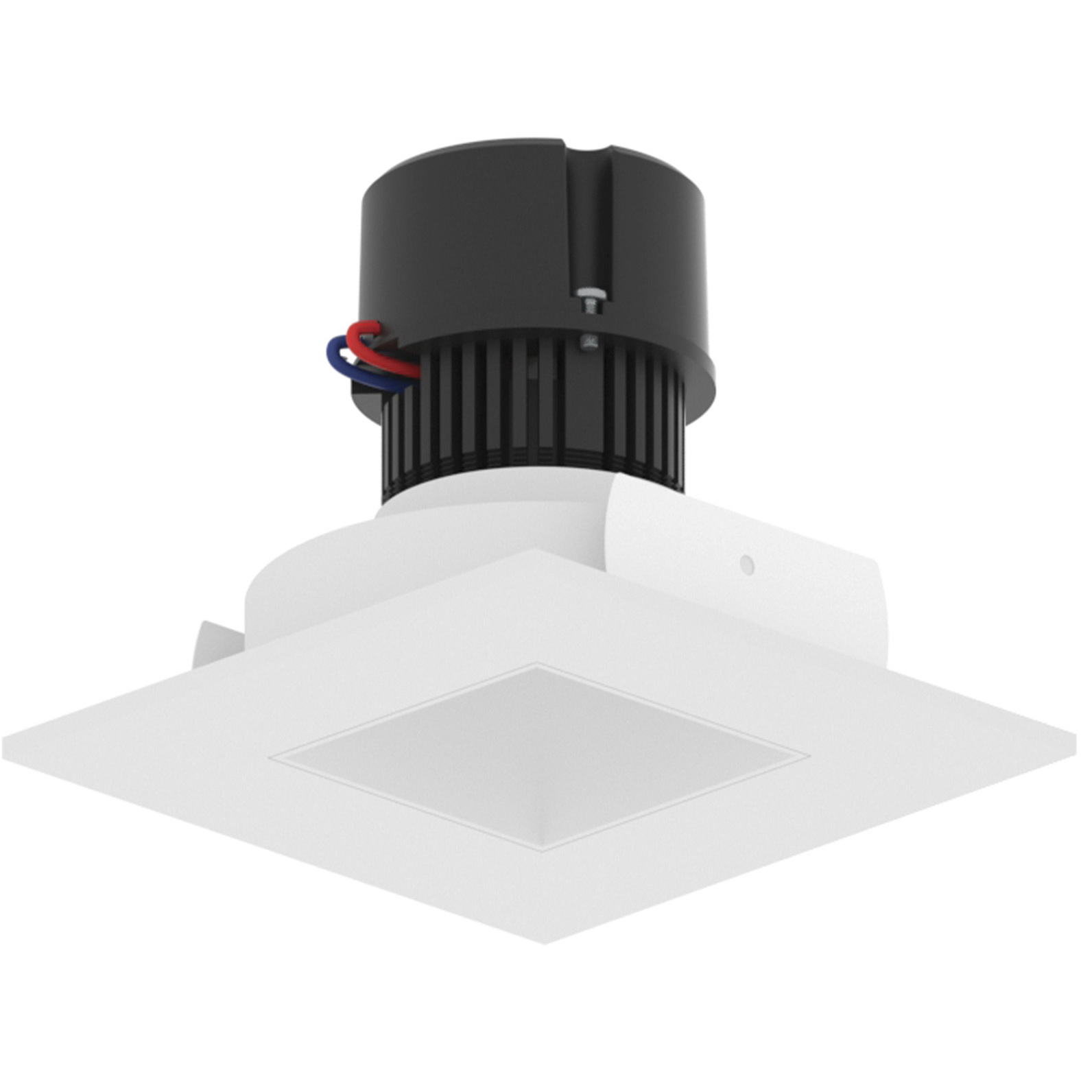 Pearl Warm White Reflector / Warm White Flange LED Square Retrofit Reflector with Square Aperture in 3000K, 4" Retrofit