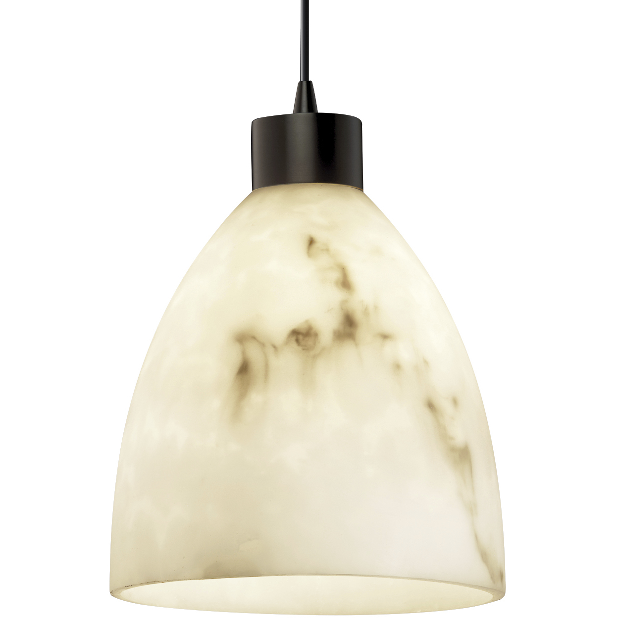 Lumenaria LED 10.5 inch Dark Bronze Pendant Ceiling Light in 700 Lm LED, Black Cord