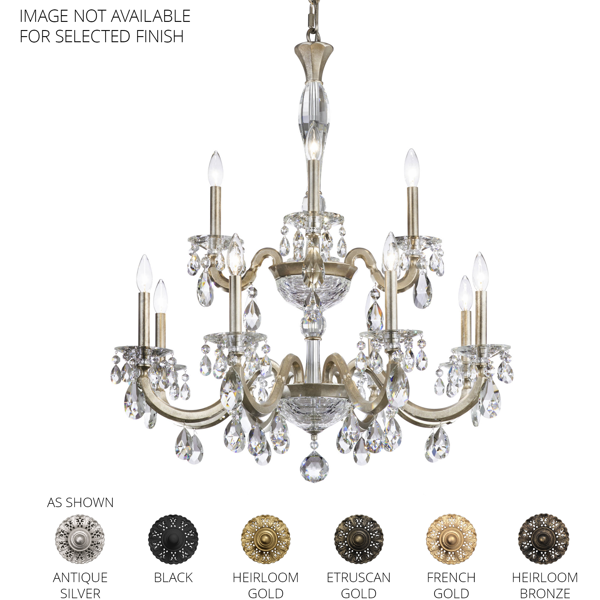 Signature San Marco 12 Light 32.3 inch Heirloom Bronze Chandelier Ceiling Light, Schonbek Signature