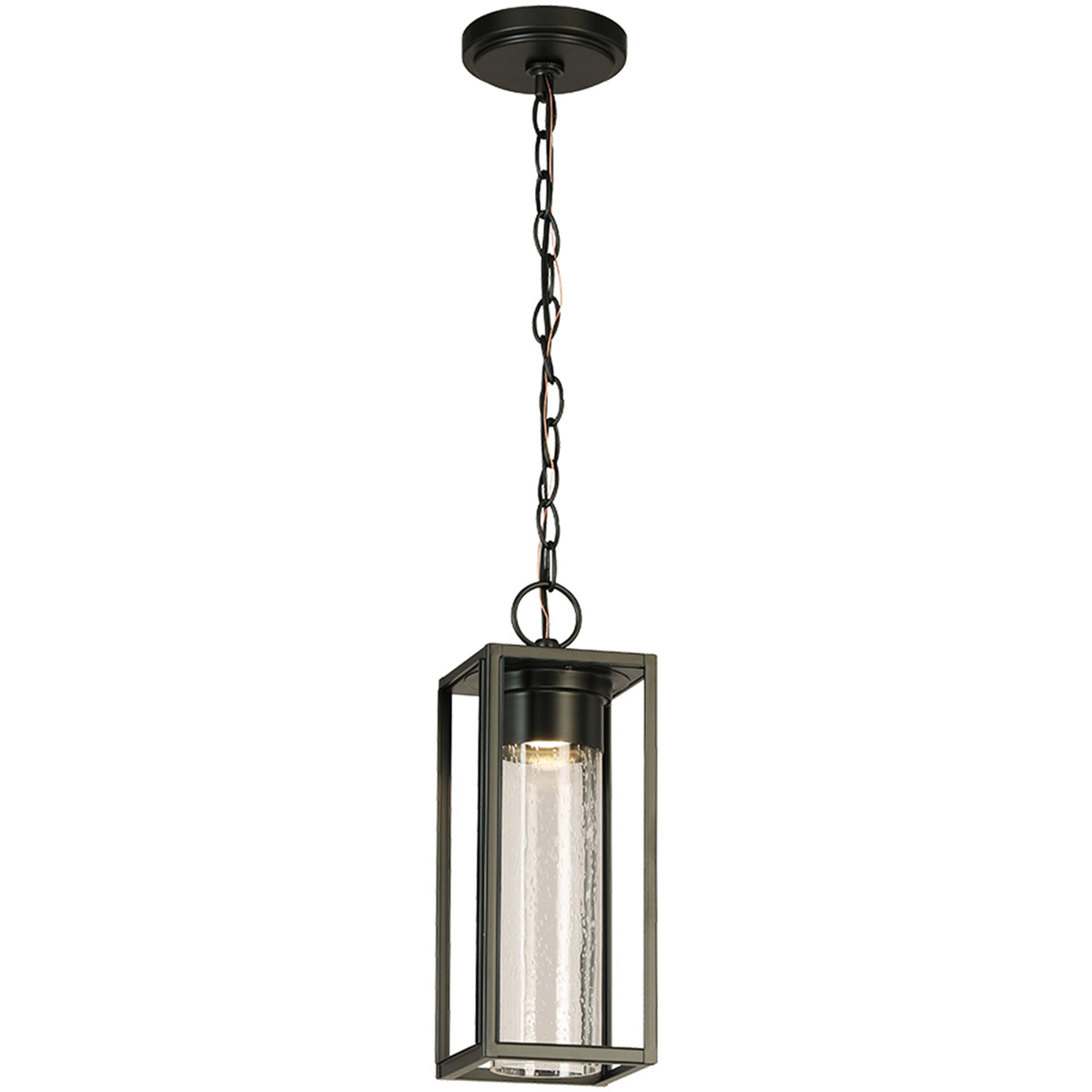 Walker Hill LED 5.39 inch Matte Black Outdoor Pendant