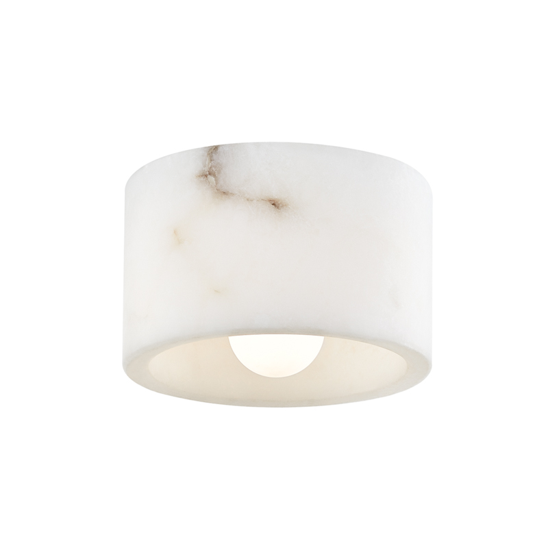 Loris 1 Light 6.25 inch Polished Nickel Flush Mount / Wall Light Ceiling Light in Alabaster