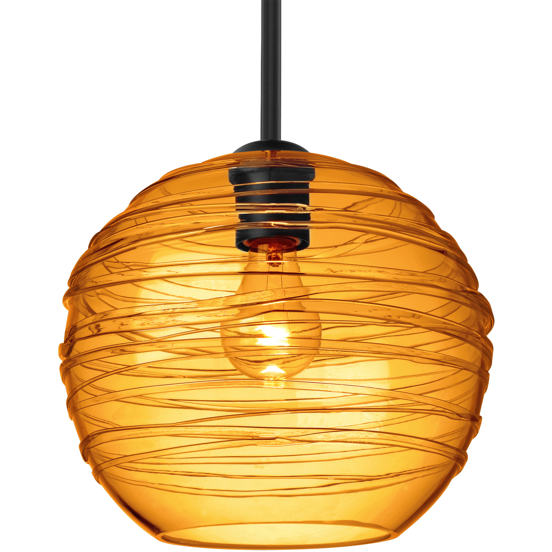 Wave 10 1 Light Black Cord Pendant Ceiling Light