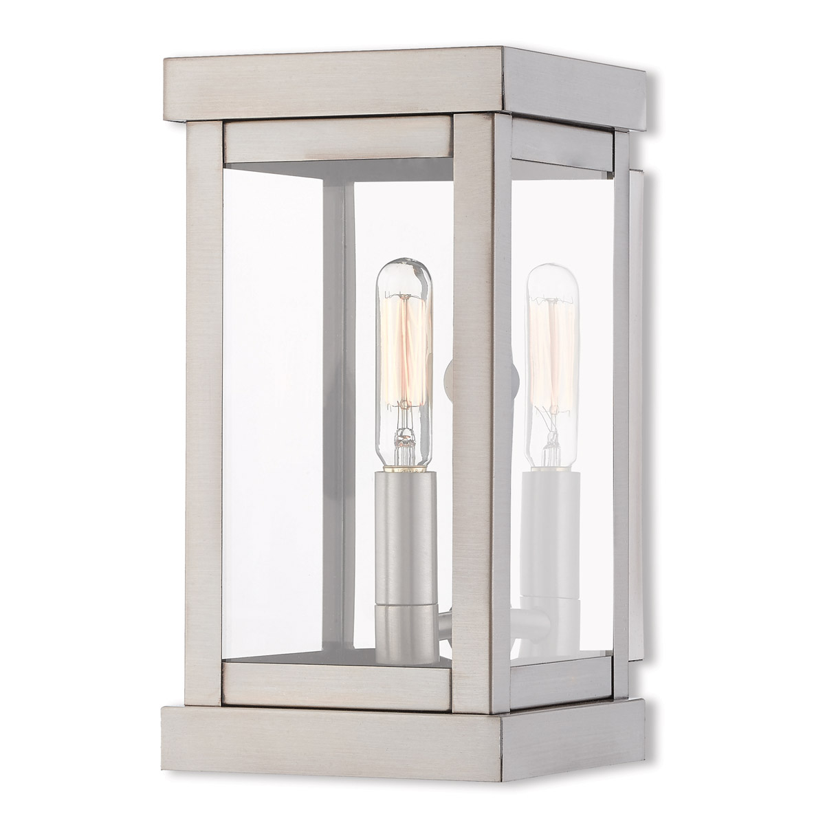 Hopewell 1 Light 9 inch Brushed Nickel Outdoor Wall Lantern