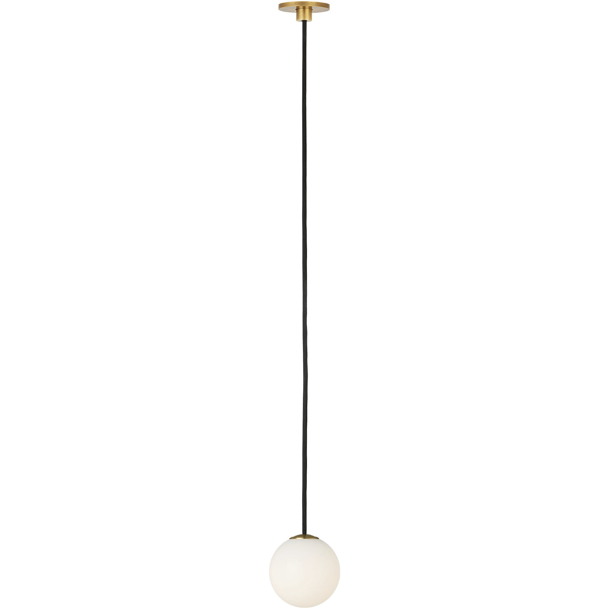 Sean Lavin Orbet LED 3 inch Hand Rubbed Antique Brass Port Alone Pendant Ceiling Light