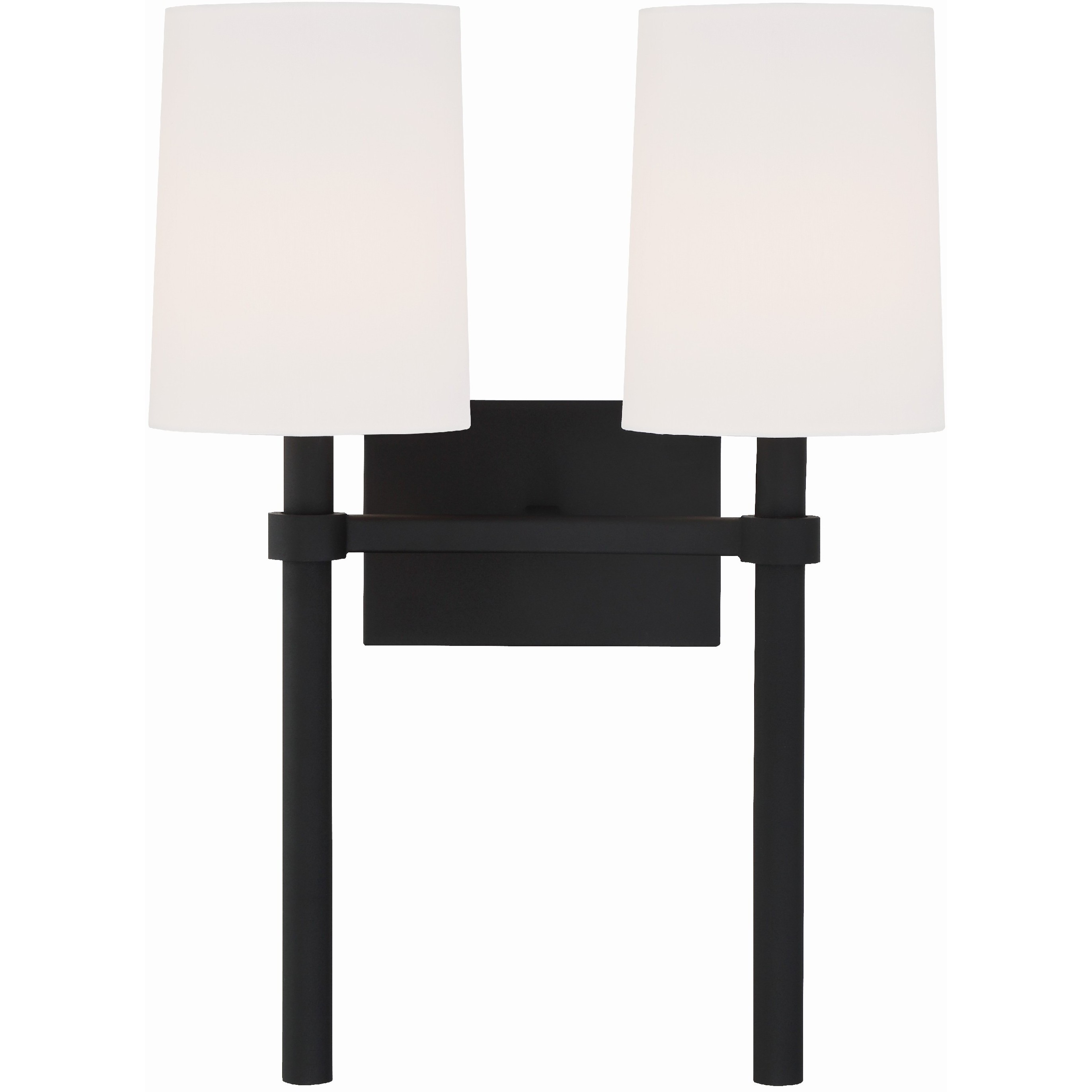 Bromley Bath Wall Light in Black Forged