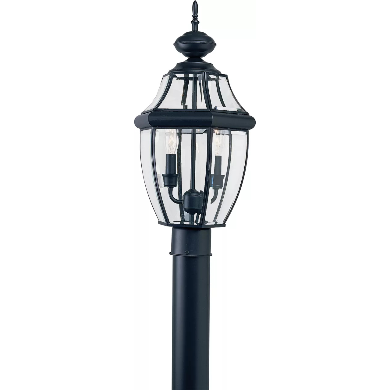 Lancaster 2 Light 21.5 inch Antique Brushed Nickel Outdoor Post Lantern