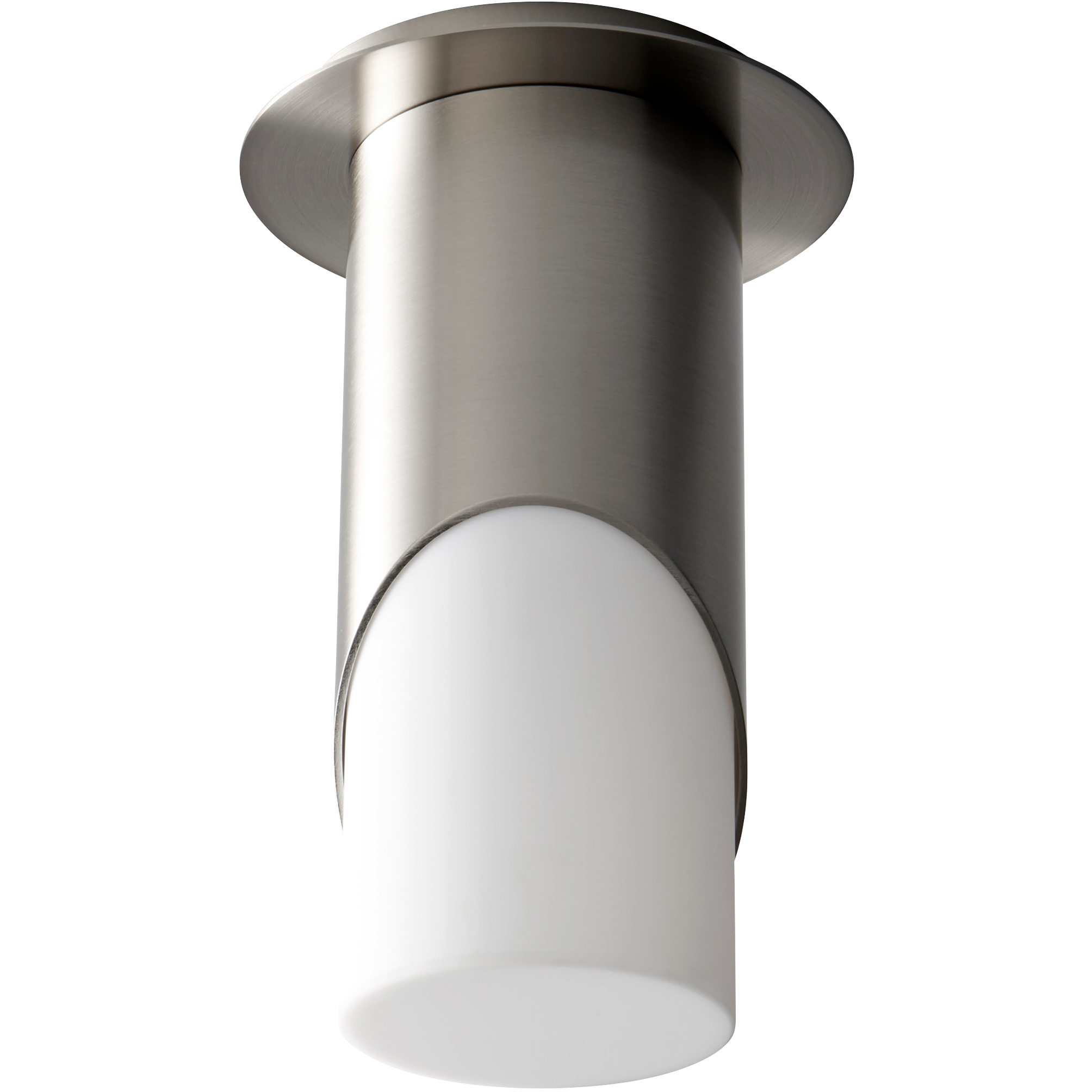 Ellipse 1 Light 5.88 inch Satin Nickel Flush Mount Ceiling Light