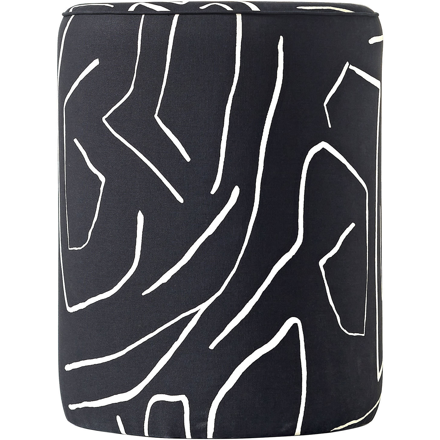 Artak 18 inch Black and White Stool