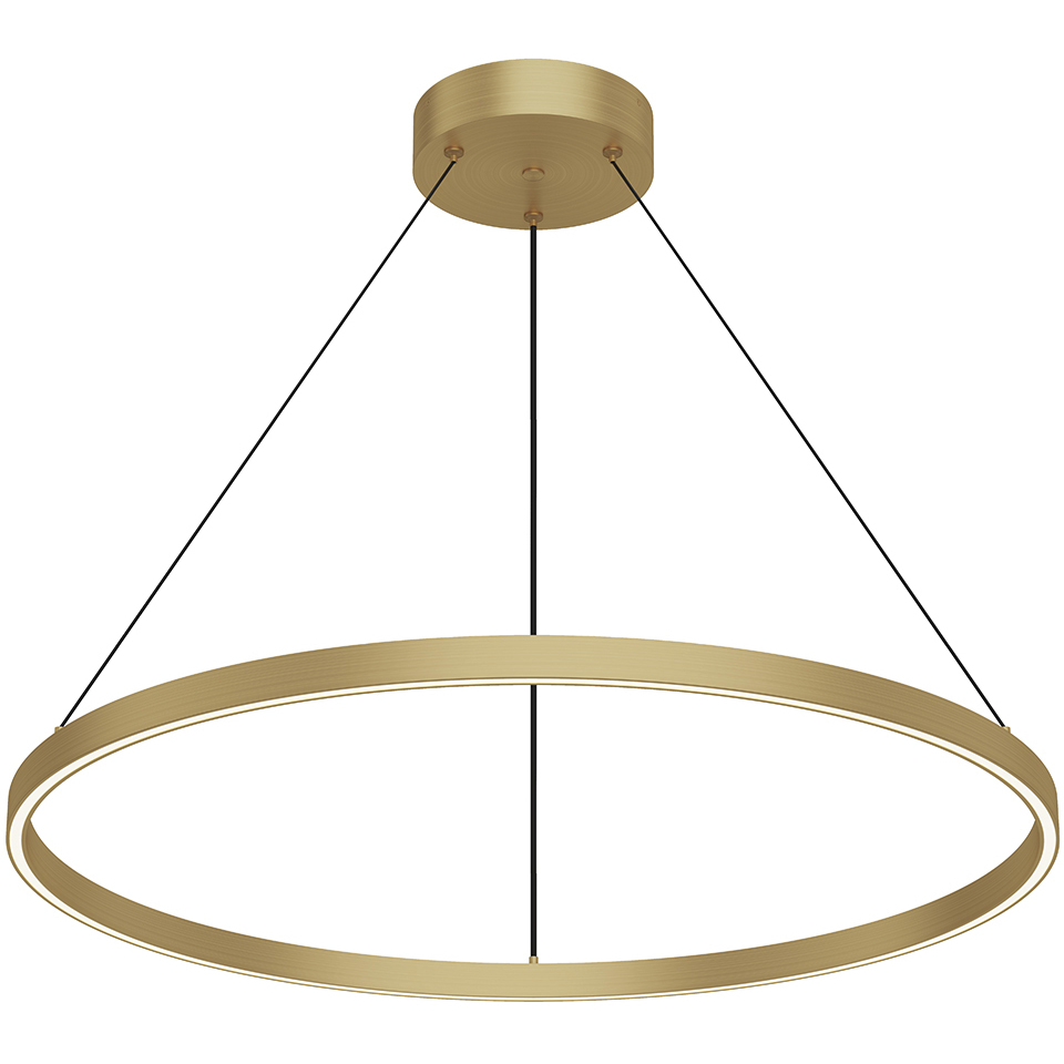 Cerchio LED 31.5 inch Brushed Gold Pendant Ceiling Light in 120-volt