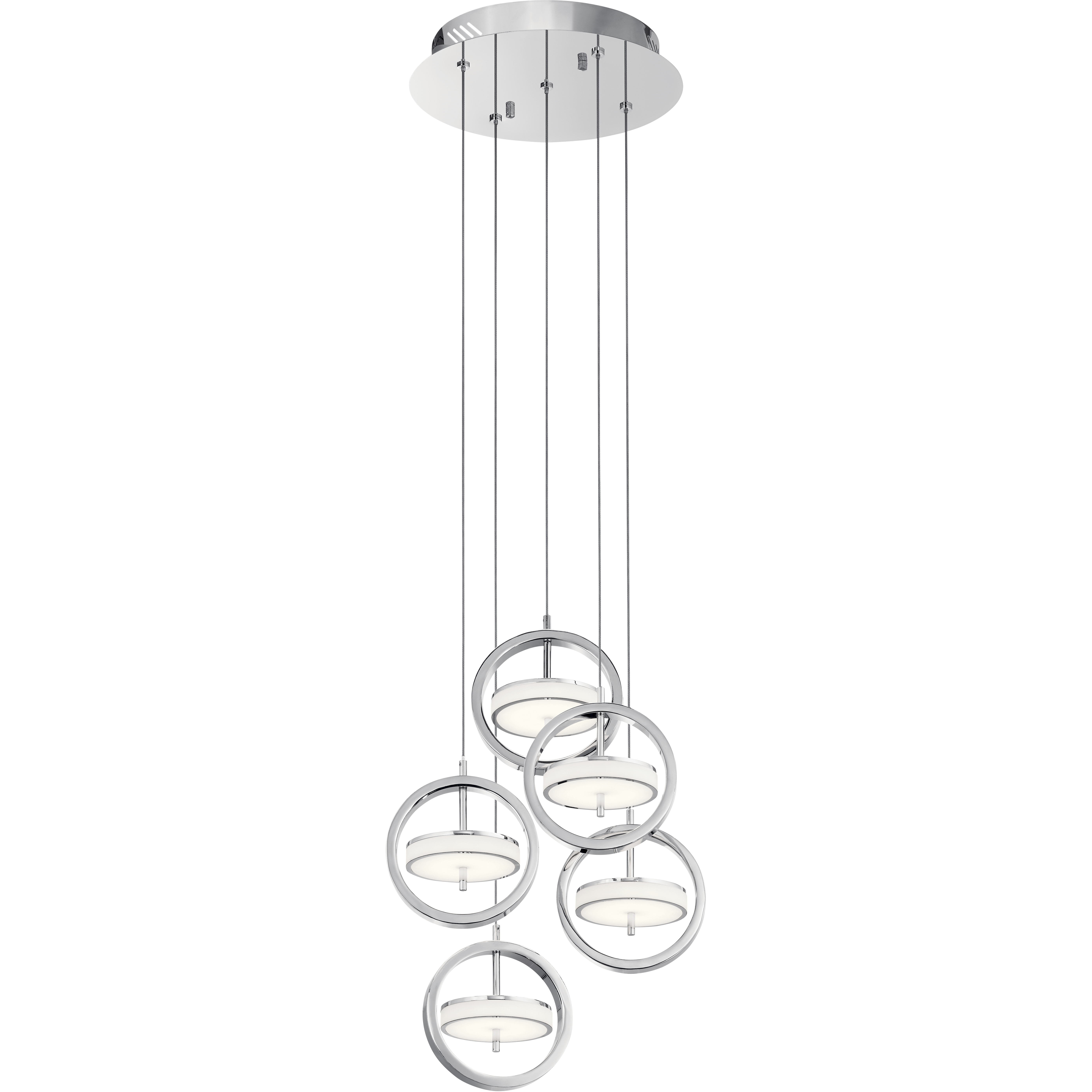 Baylin LED 11.75 inch Chrome Cluster Pendant Ceiling Light