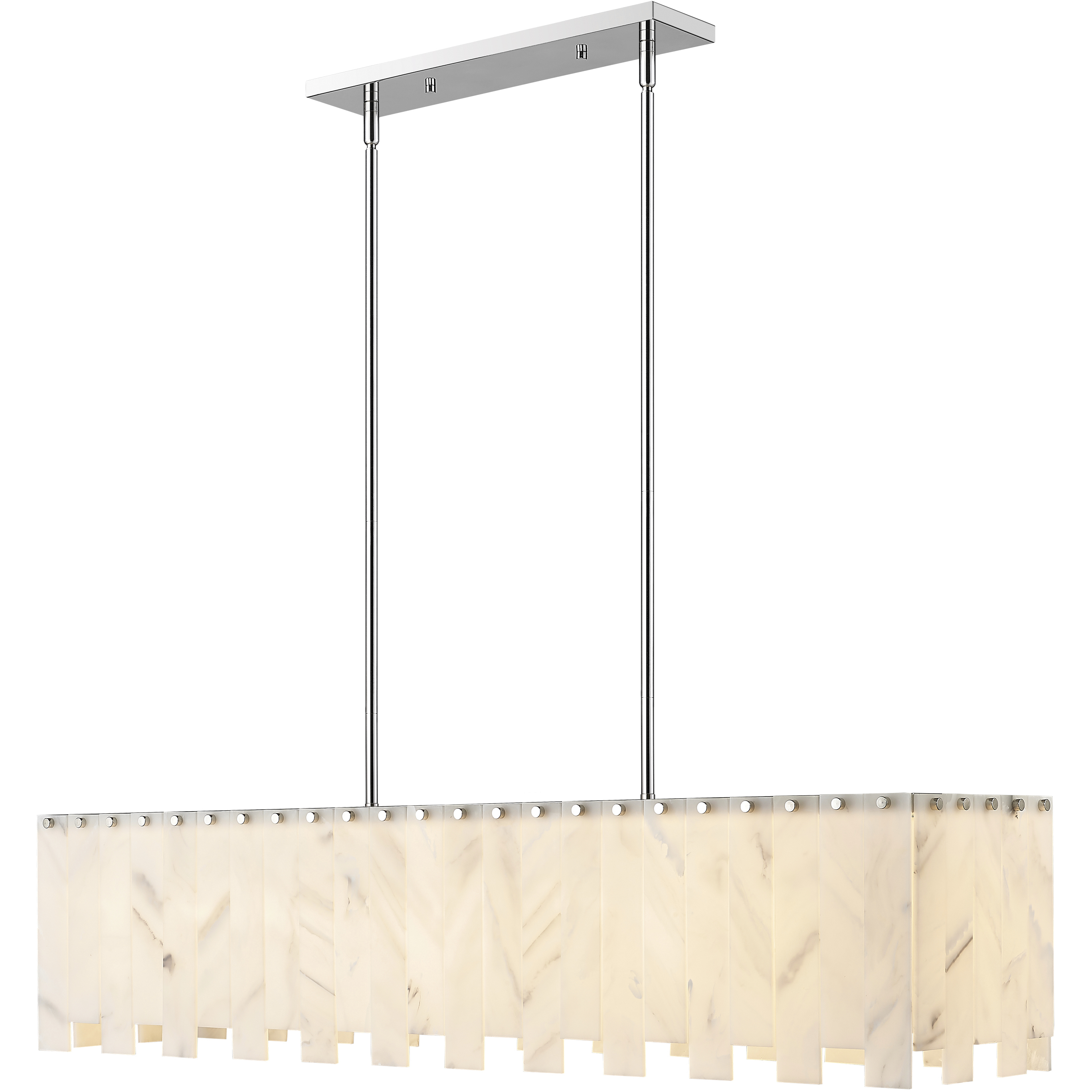 Viviana 7 Light 49 inch Polished Nickel Linear Chandelier Ceiling Light