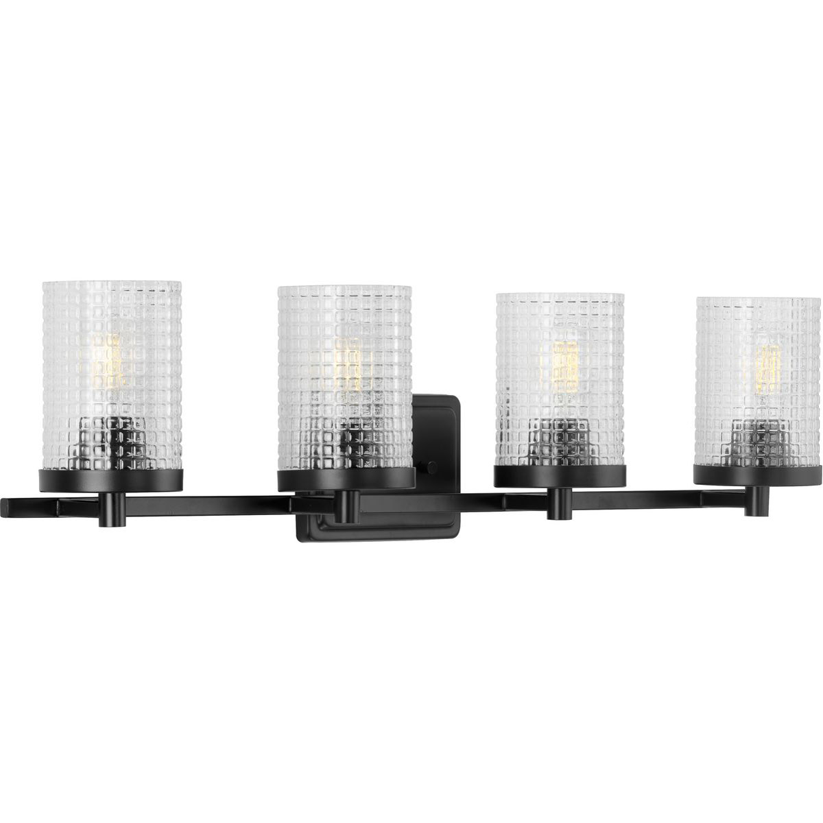 Fawcett 4 Light 31.13 inch Matte Black Bath Vanity Wall Light