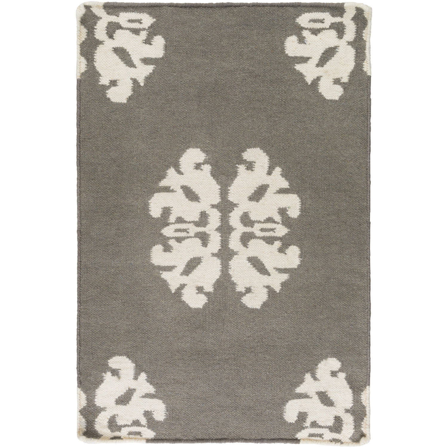 Frontier 36 X 24 inch Cream/Charcoal Handmade Rug