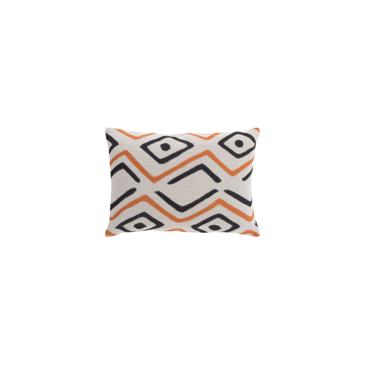 Nairobi 19 X 13 inch Light Gray and Burnt Orange Lumbar Pillow
