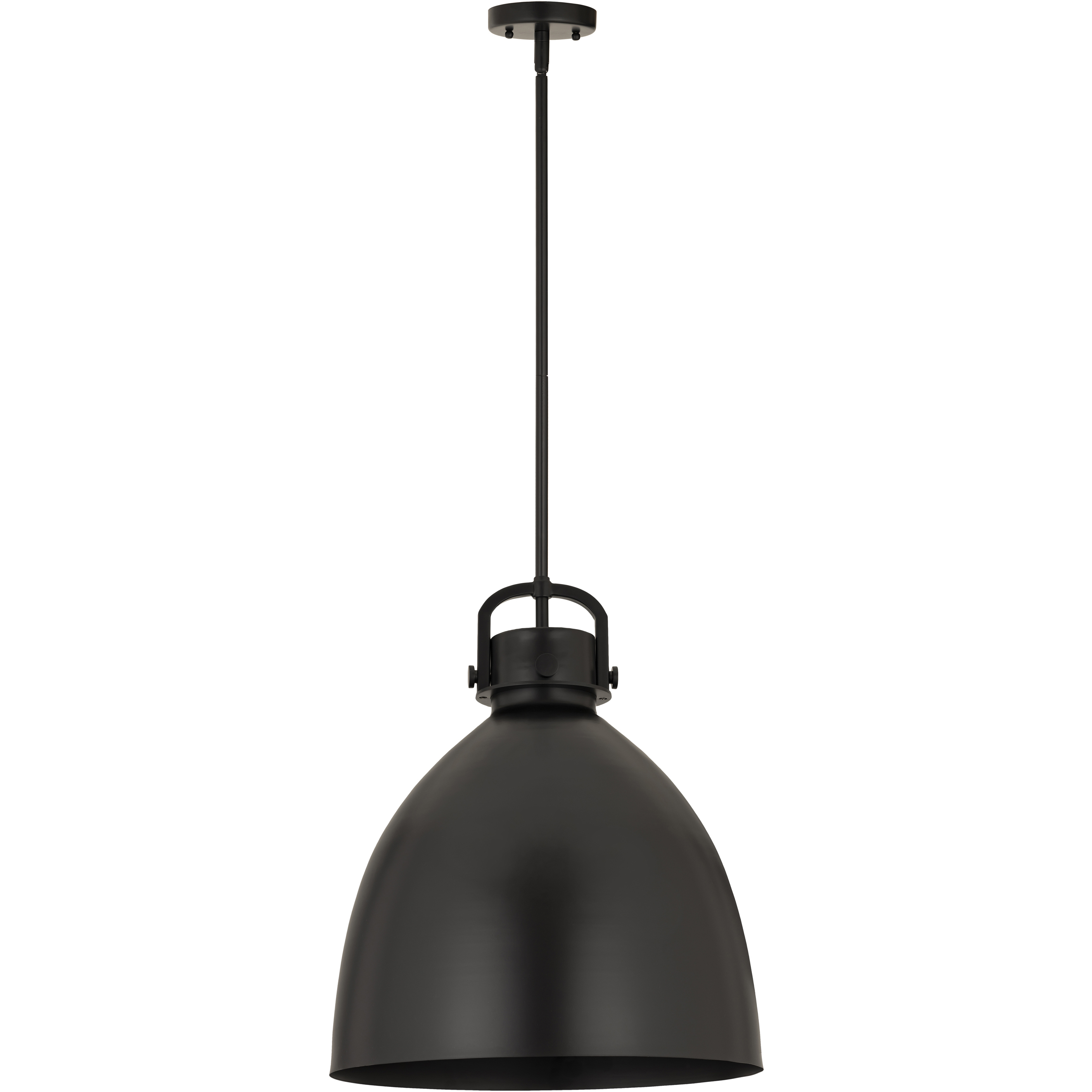 Newton Bell 1 Light 16 inch Matte Black Pendant Ceiling Light