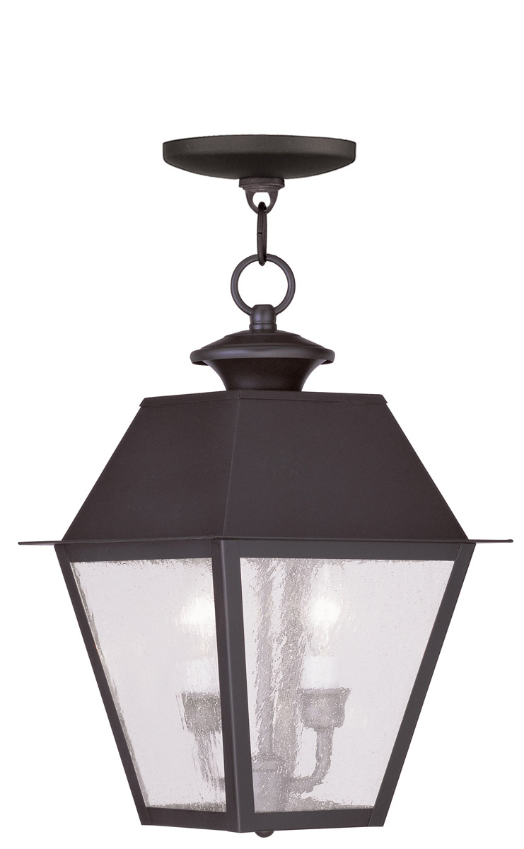 Mansfield 2 Light 9 inch Bronze Outdoor Pendant Lantern