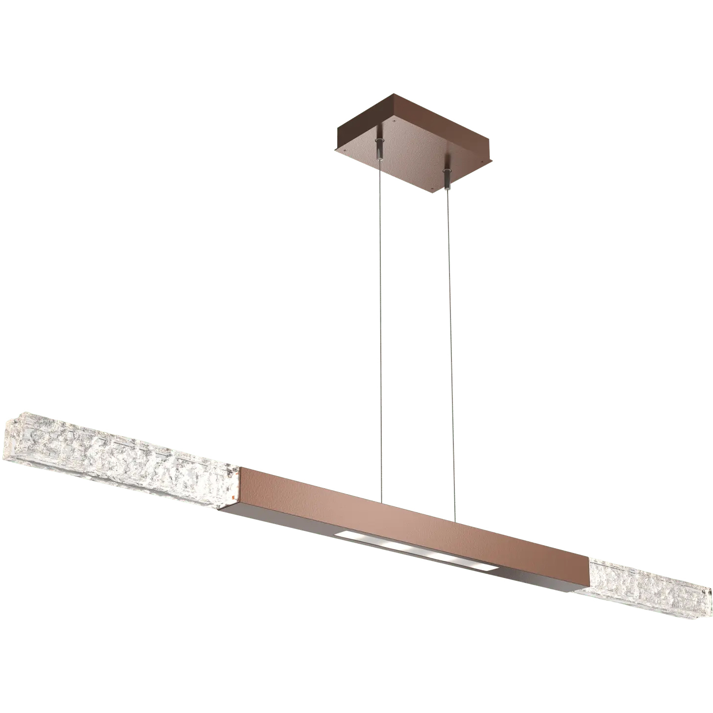 Axis LED 48.1 inch Burnished Bronze Linear Chandelier Ceiling Light, Moda