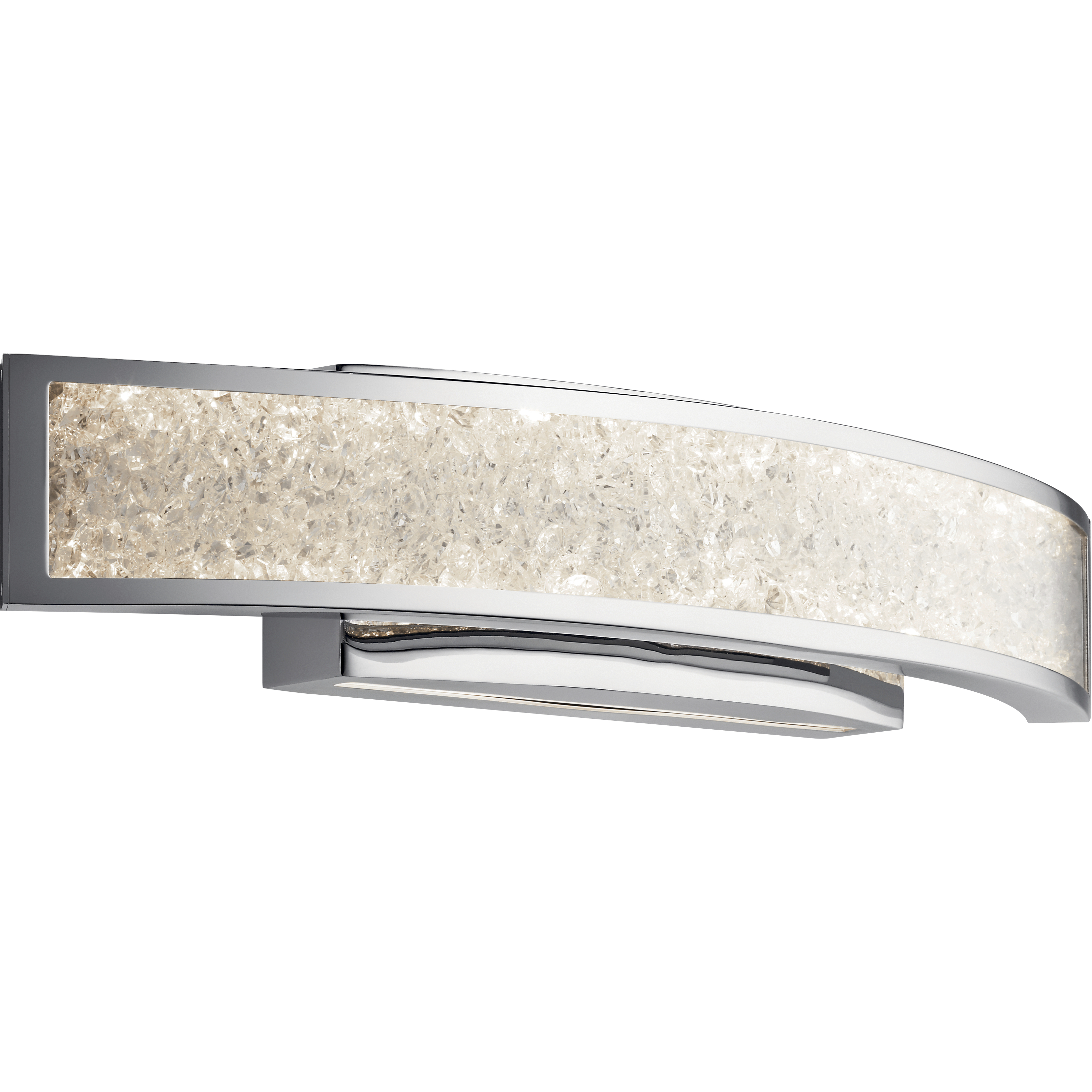 Crushed Ice LED 24.25 inch Chrome Bathroom Vanity Light Wall Light, Medium