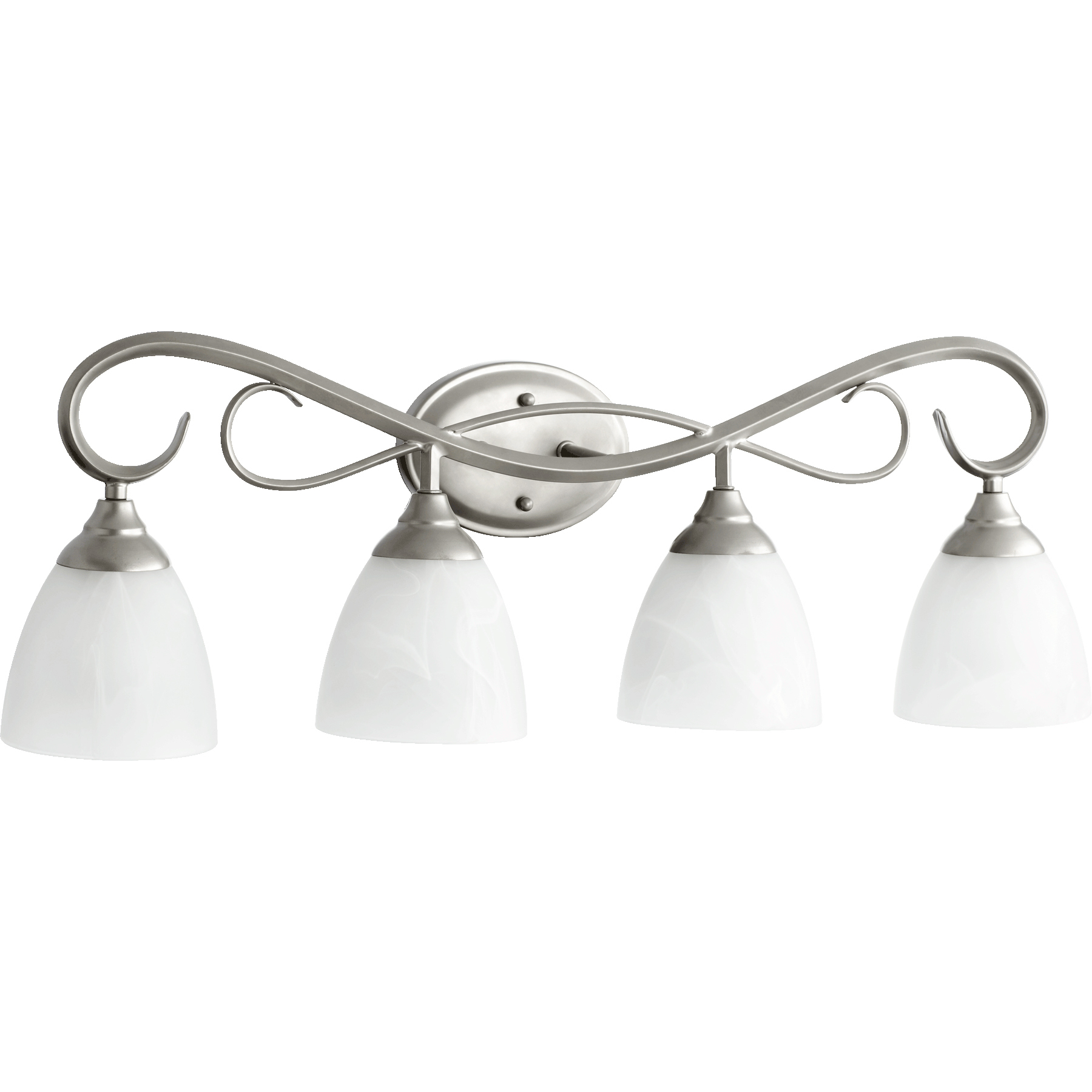 Powell 4 Light 31.5 inch Classic Nickel Vanity Light Wall Light