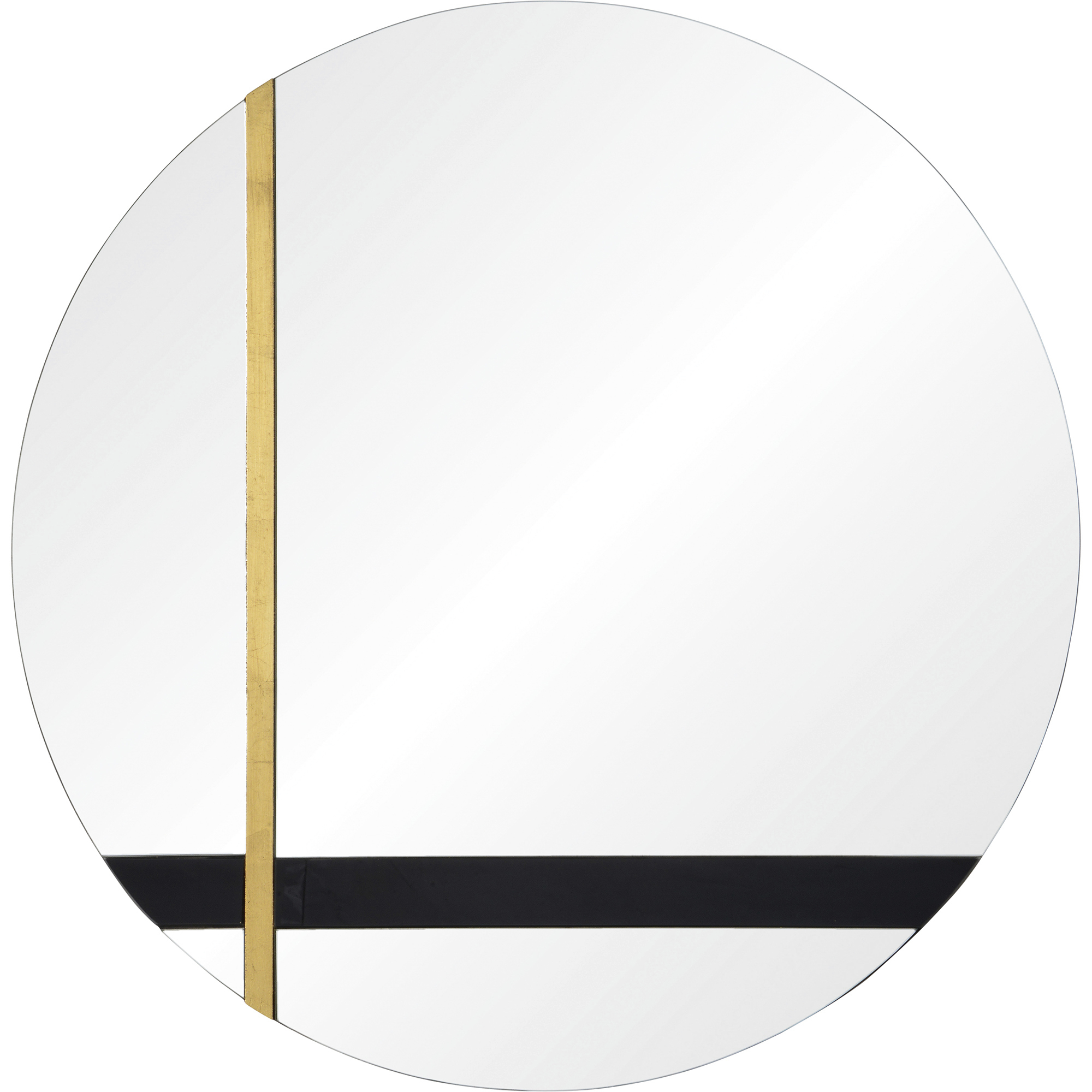 Gavin 30 X 30 inch Gold Leaf and Black Wall Mirror