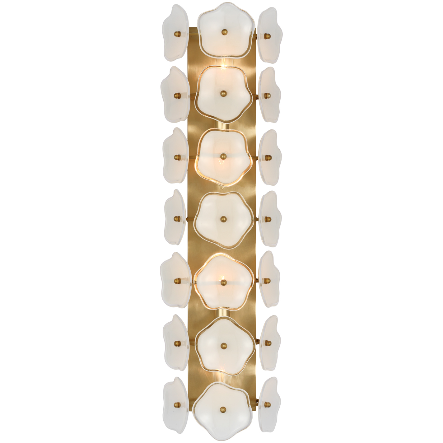 kate spade new york Leighton LED 7.75 inch Soft Brass Sconce Wall Light in Cream Tinted Glass