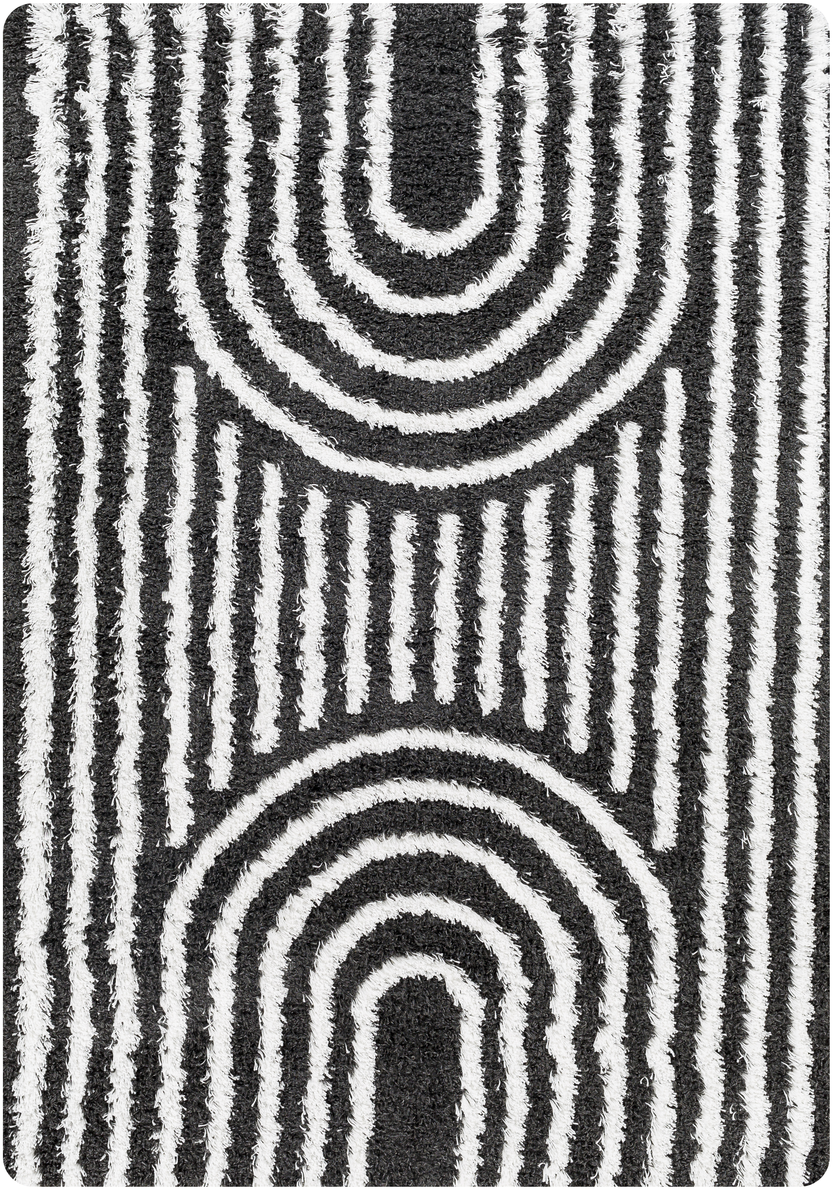 Urban Shag 114 X 79 inch Black Rug, Rectangle