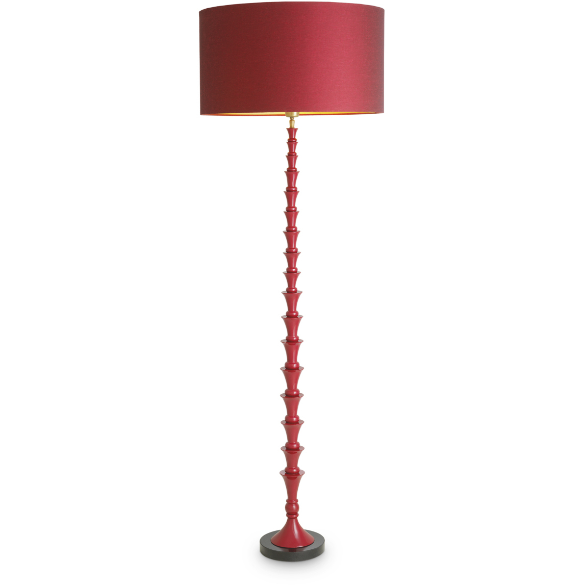 Arabella 63.98 inch 60 watt Bordeaux Red and Black Granite Base Floor Lamp Portable Light