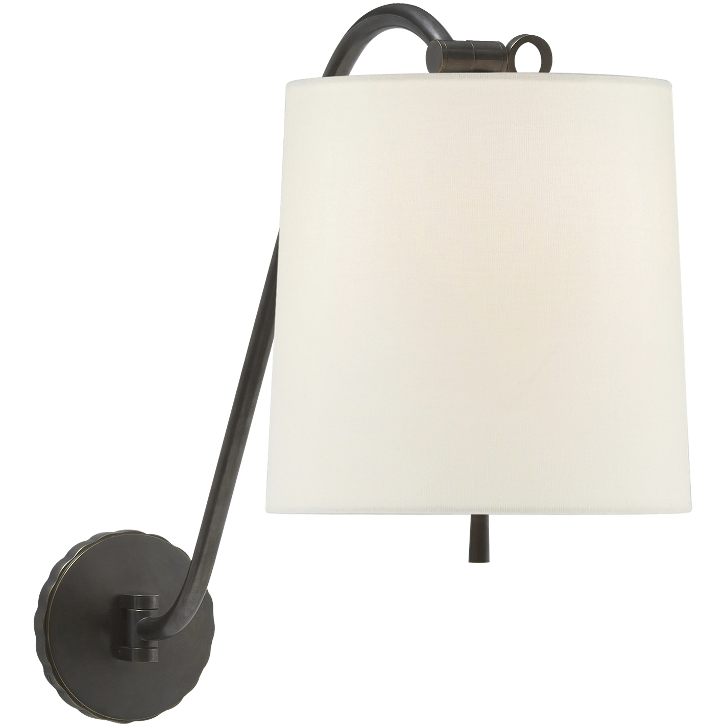 Barbara Barry Understudy 25 inch 60 watt Bronze Swing Arm Sconce Wall Light in Linen