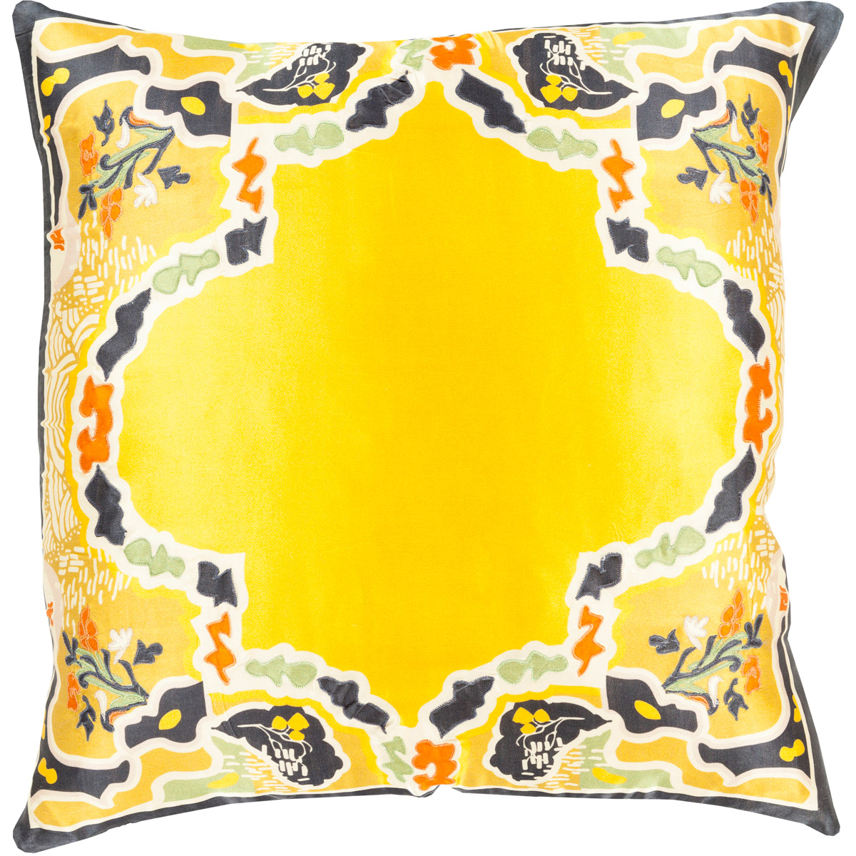 Geisha 22 inch Bright Orange, Mustard, Dark Green, Lime, Beige Pillow Kit