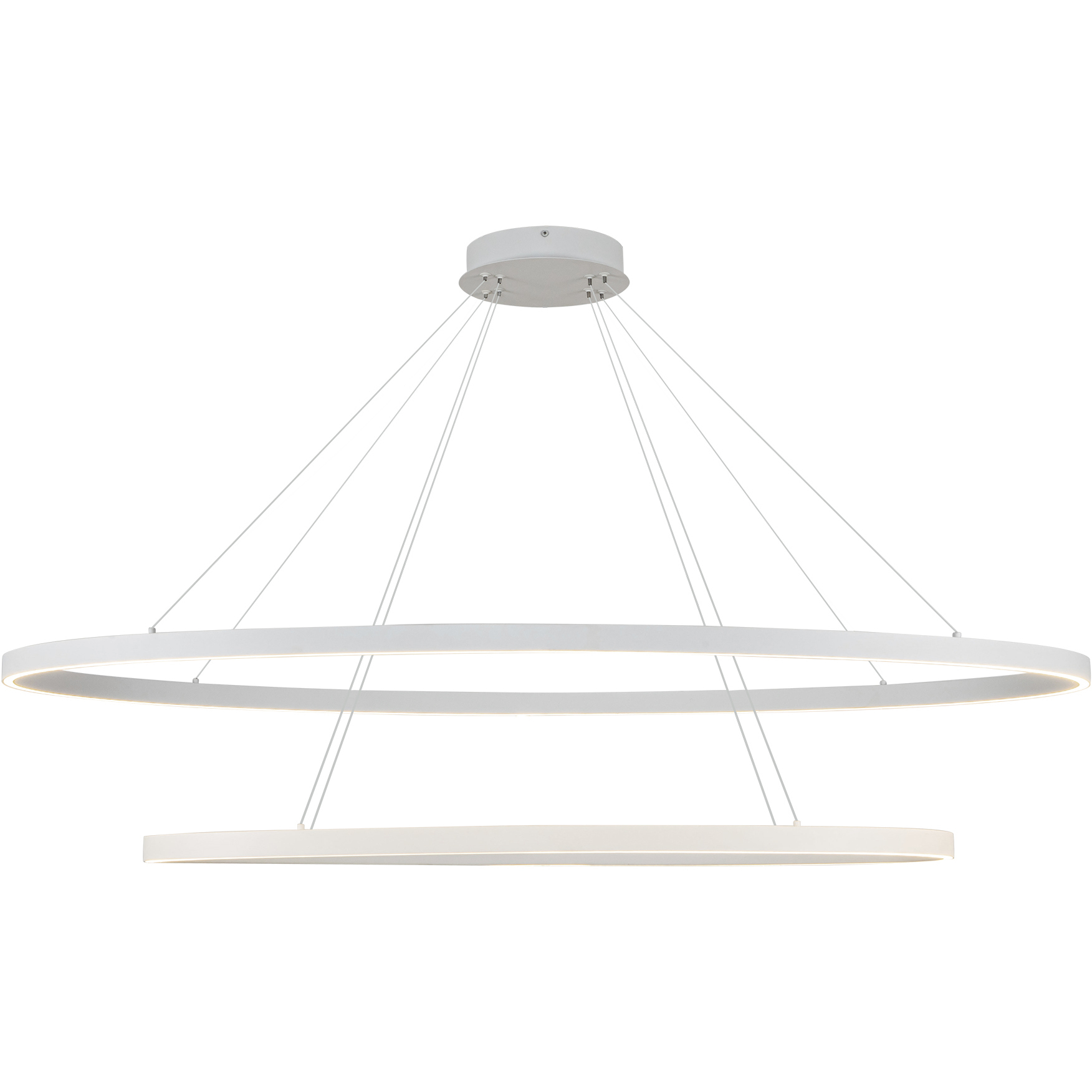 Ovale LED 28.25 inch White Chandelier Ceiling Light