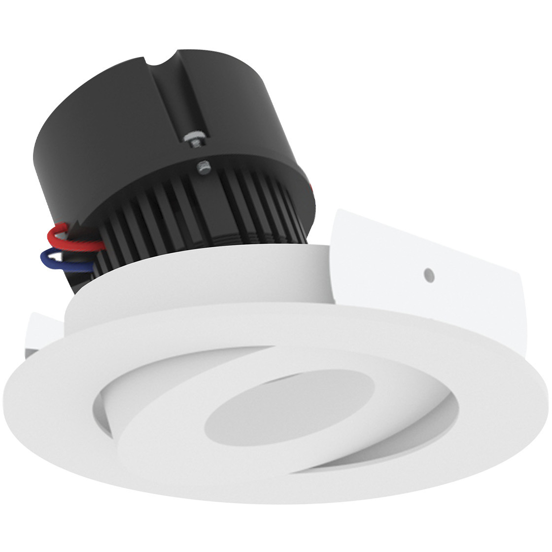 Pearl Warm White LED Round Adjustable Gimbal Retrofit in 3000K, 4" Retrofit