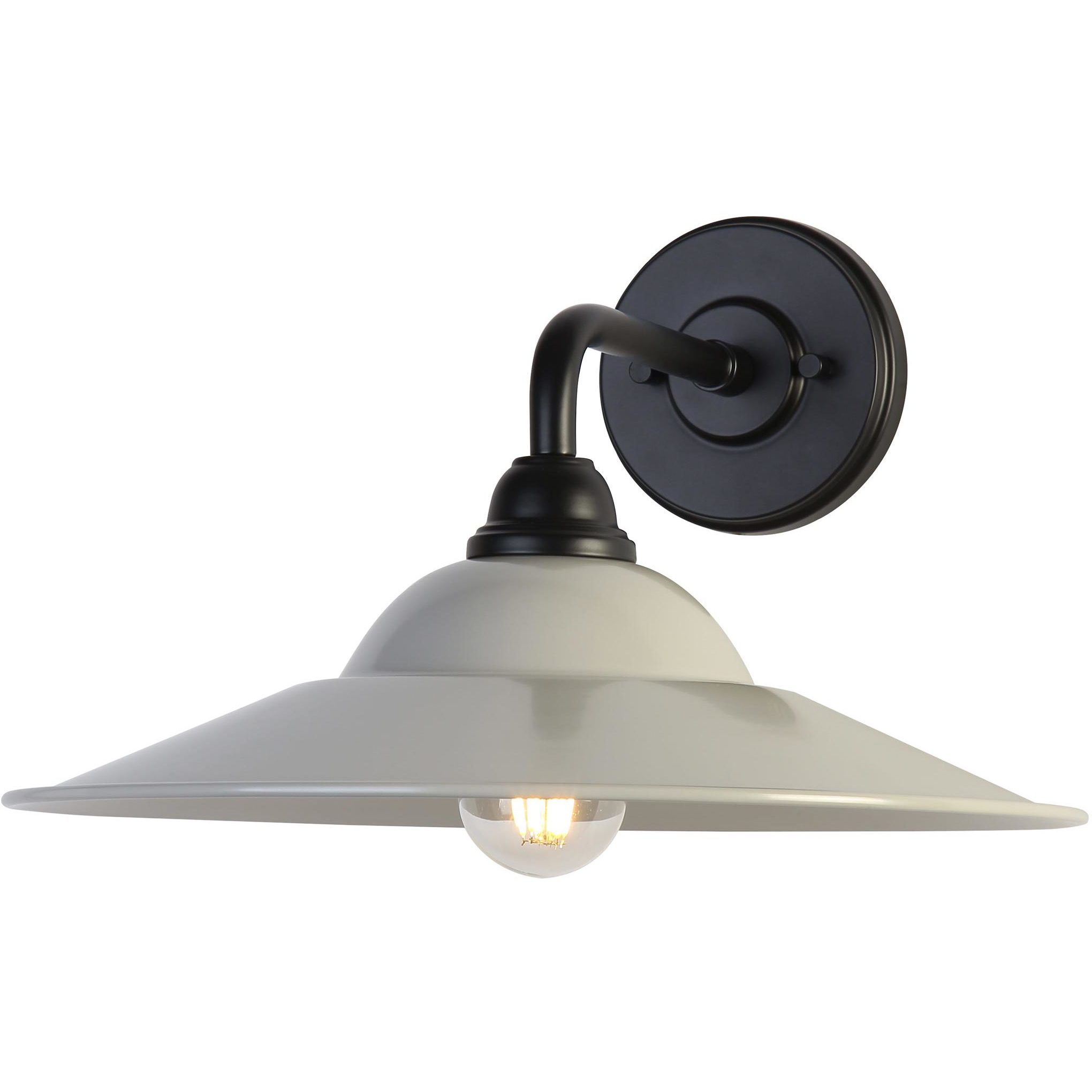 Yep Croma 1 Light 15.5 inch Matte Black Outdoor Wall in No Glass, Warm Gray
