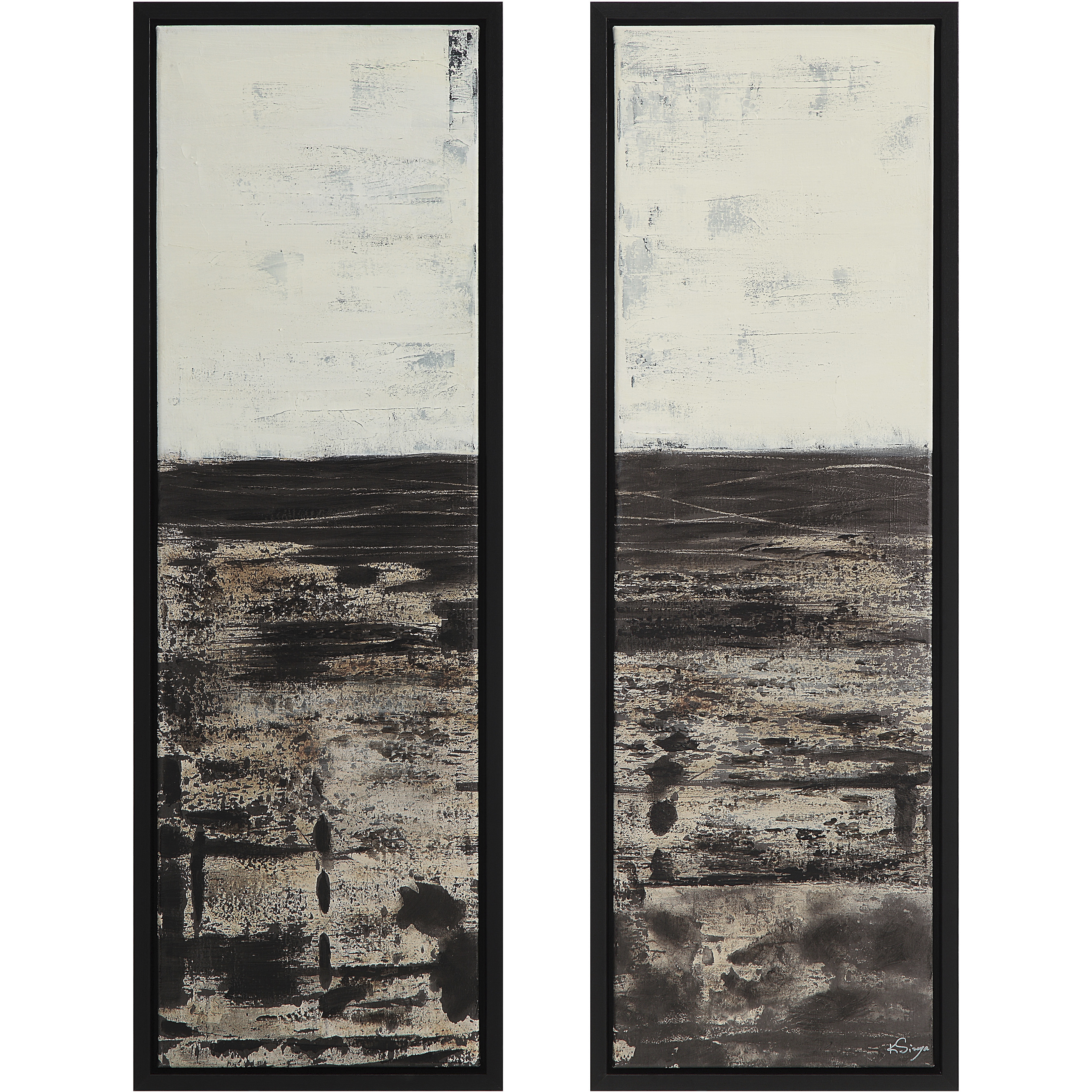 Spica White/Grey/Black/Brown Canvas Art, 2 Piece